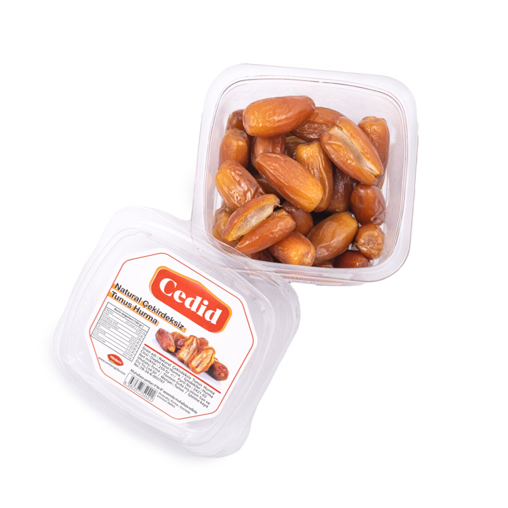 Cedid Natural Seedless Tunisian Dates are carefully selected for their soft texture, rich caramel-like sweetness, and natural energy boost.