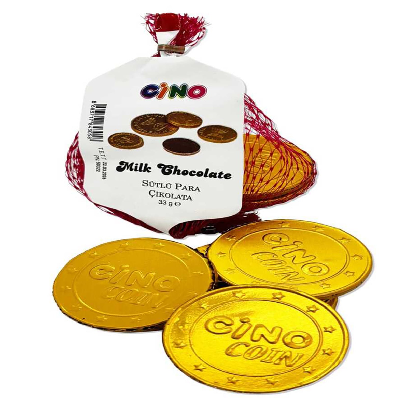 Cino Coin Milk Chocolate Coin brings a playful twist to classic milk chocolate with its fun coin shape and smooth, rich flavor.