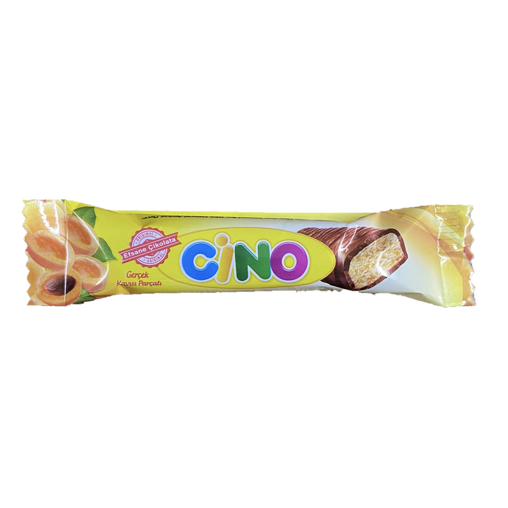 Discover the perfect balance of fruity and creamy with the Cino Milk Chocolate Coated Apricot Bar.