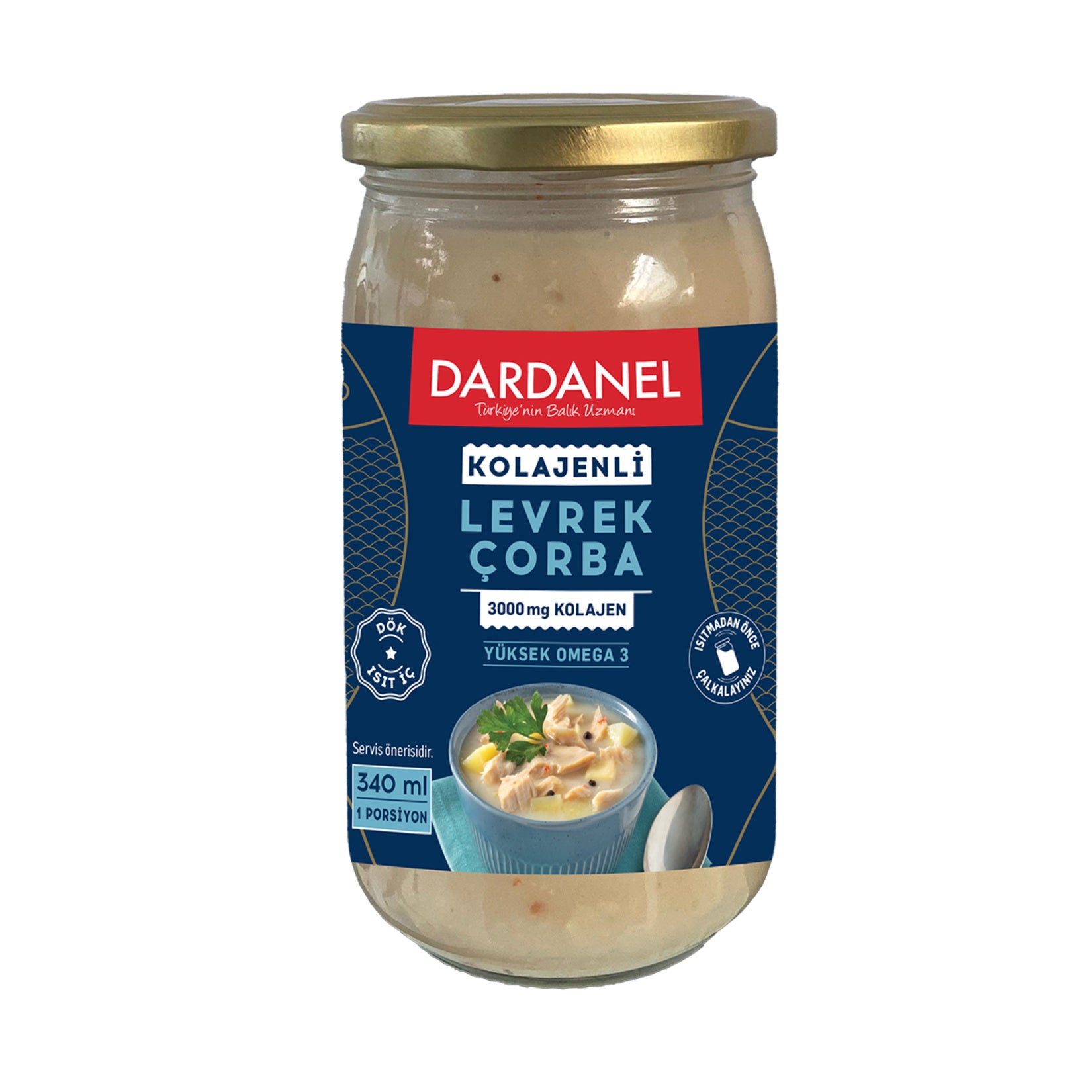 Dardanel Collagen Sea Bass Soup brings the comforting flavors of coastal Türkiye cuisine to your table in a convenient ready-to-enjoy format.