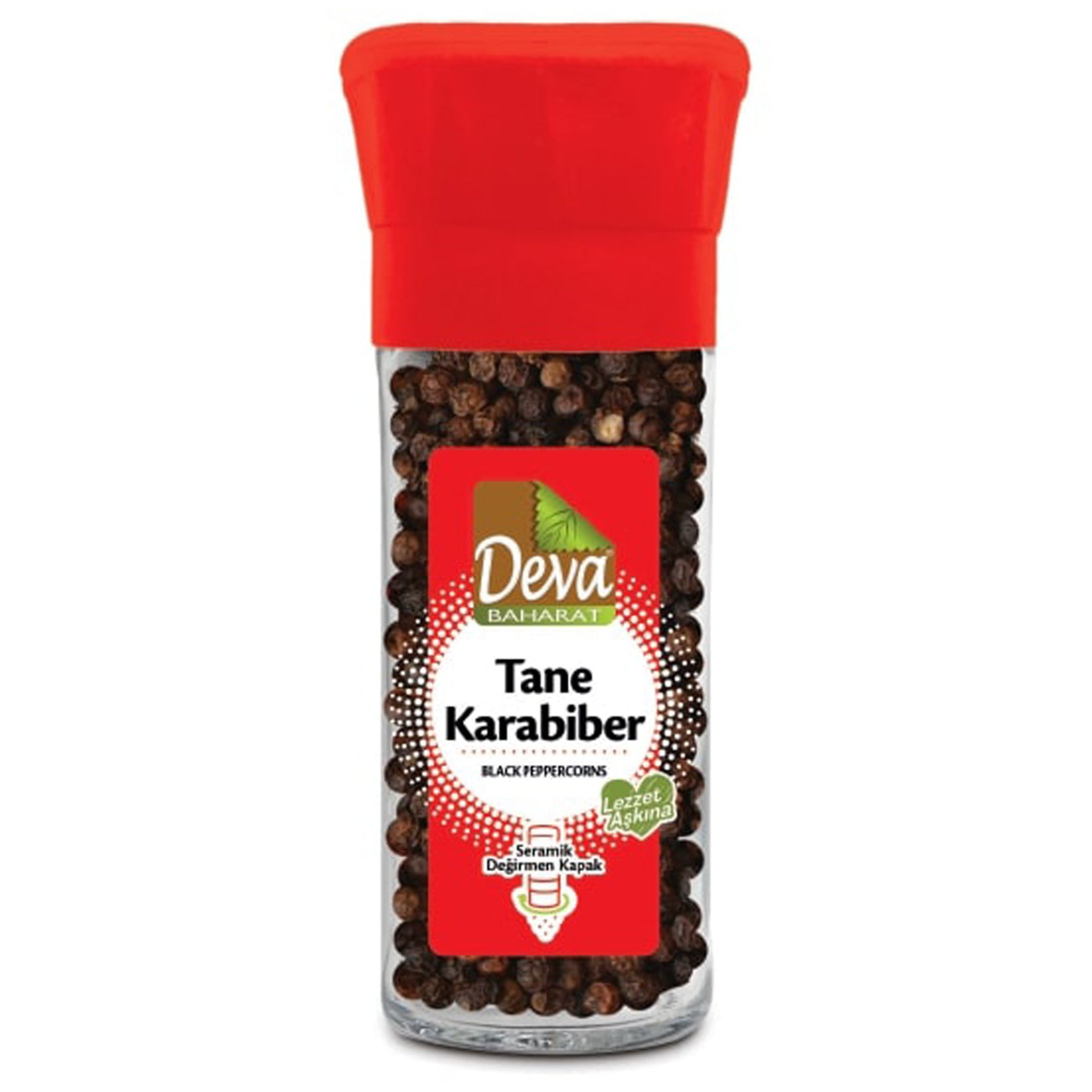 Enhance your meals with the bold, aromatic flavor of Deva Whole Black Pepper Grinder.