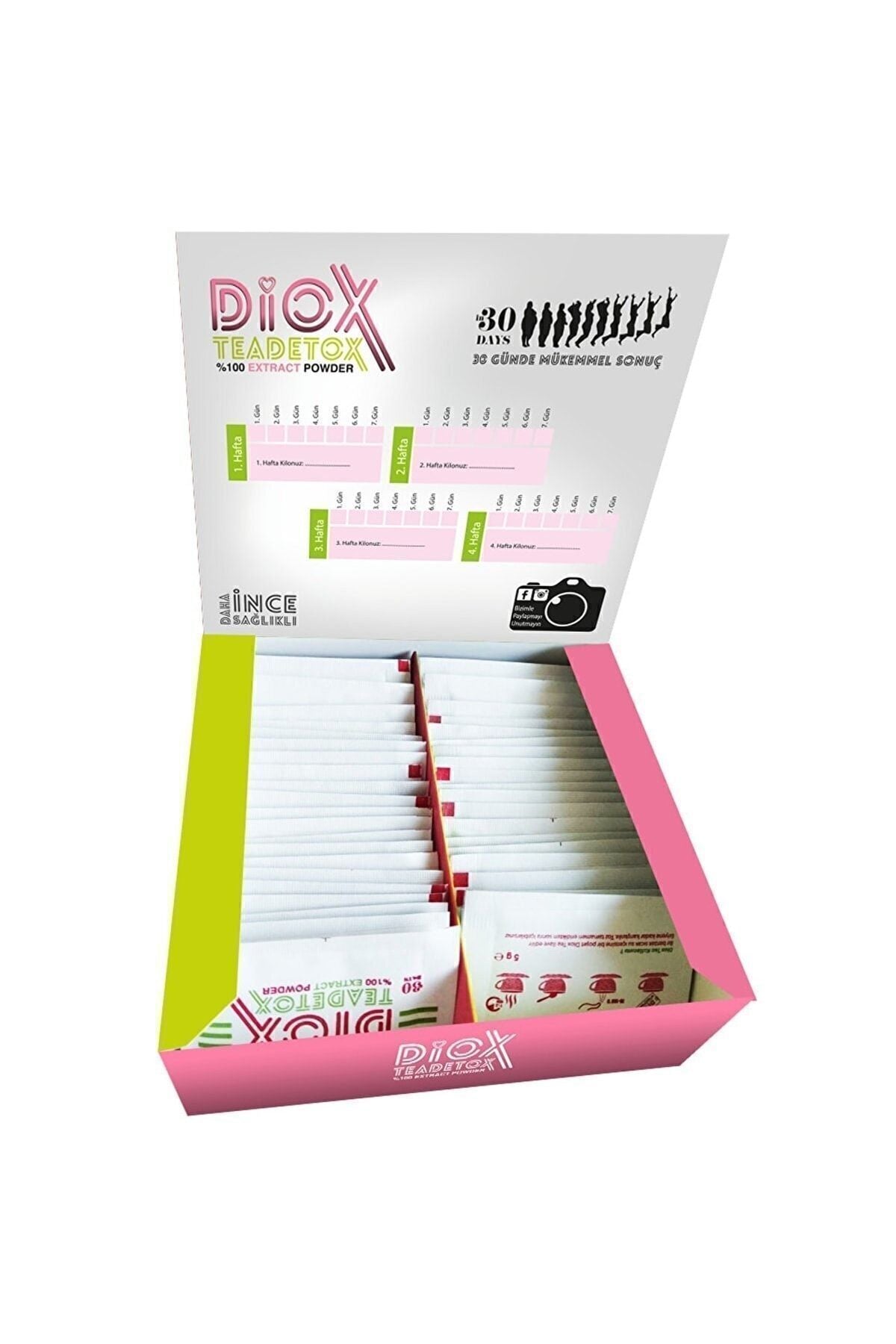 Keep your routine simple with Dioxtea Diox Tea Detox Tea in a convenient 60-count, 1-month pack.