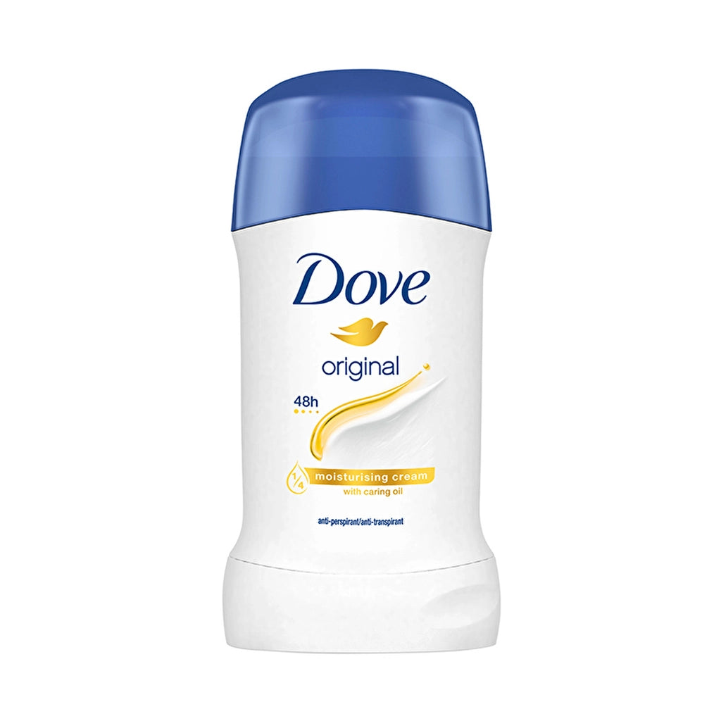 Dove deodorant stick on a white background