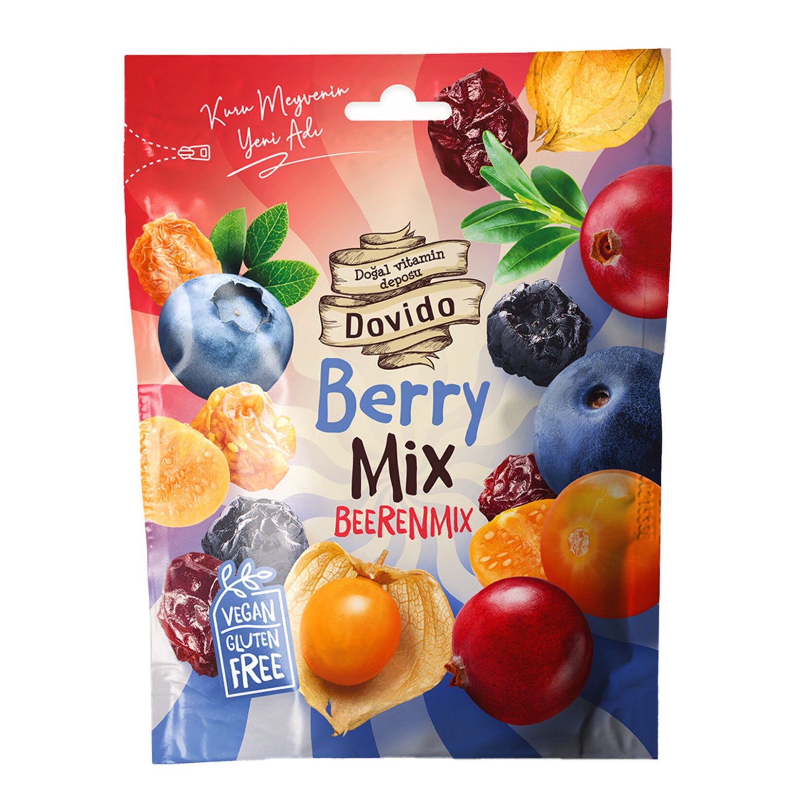 Experience the vibrant taste of nature with Dovido Berry Mix 3.5 oz (100 g), a delicious blend of dr