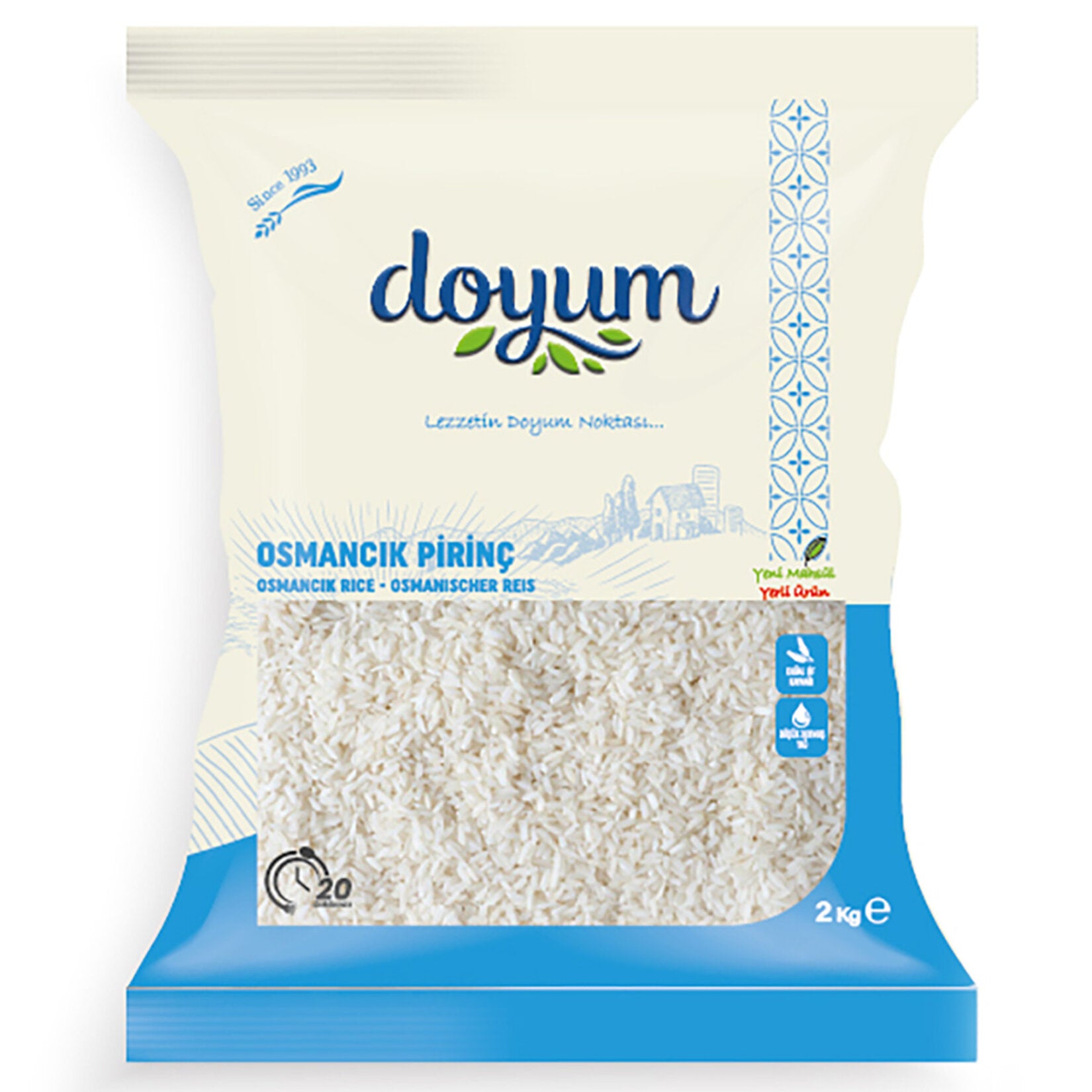 Doyum Osmancik Rice is a premium-quality Turkish rice known for its light texture and ability to absorb flavors perfectly.