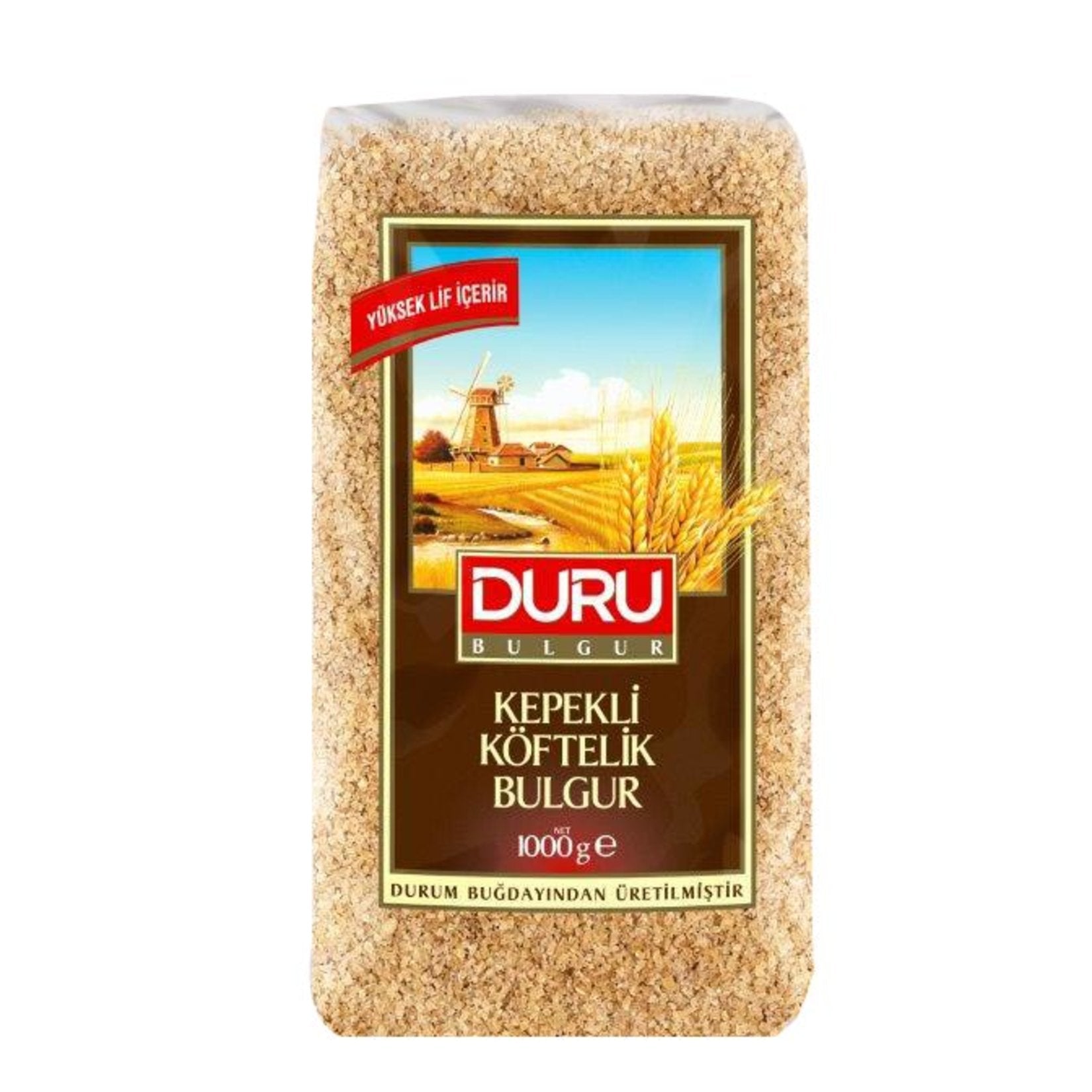 Duru Bulgur Whole Wheat Fine Bulgur is crafted from high-quality durum wheat using traditional stone milling techniques.