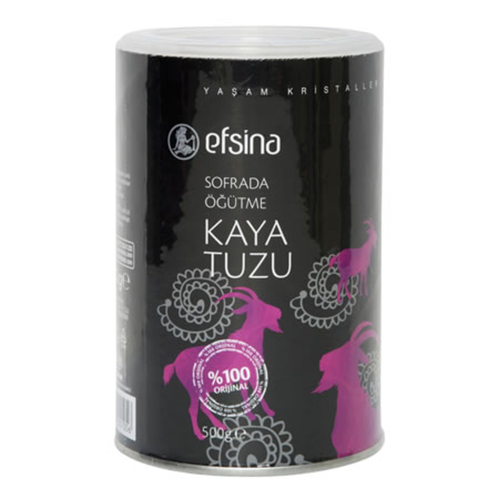 Efsina Kaya Tuzu Sofrada Öğütme brings the pure taste of natural rock salt to your table in a convenient grinder format.