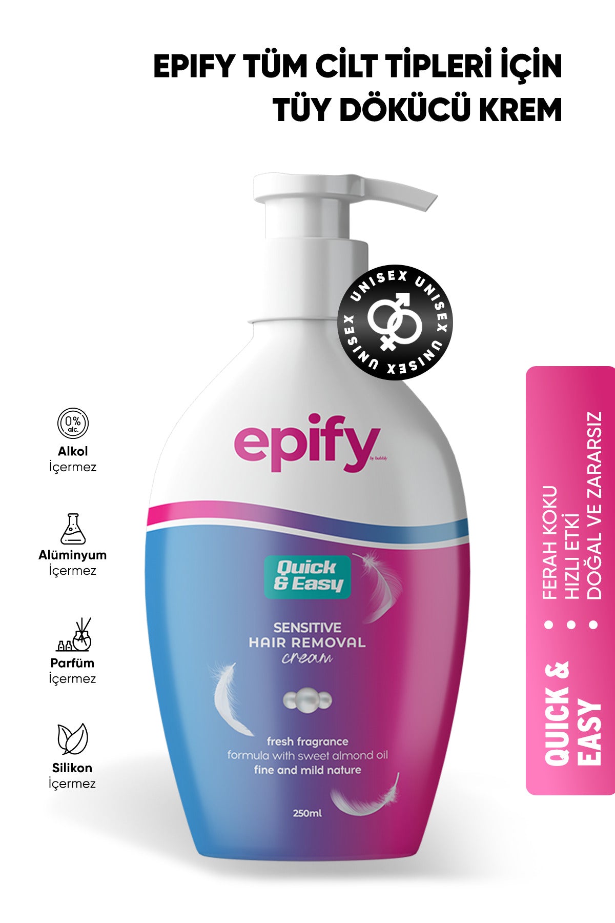 EPIFY Epify Hair Removal Cream is a practical solution for removing unwanted hair quickly and comfortably.