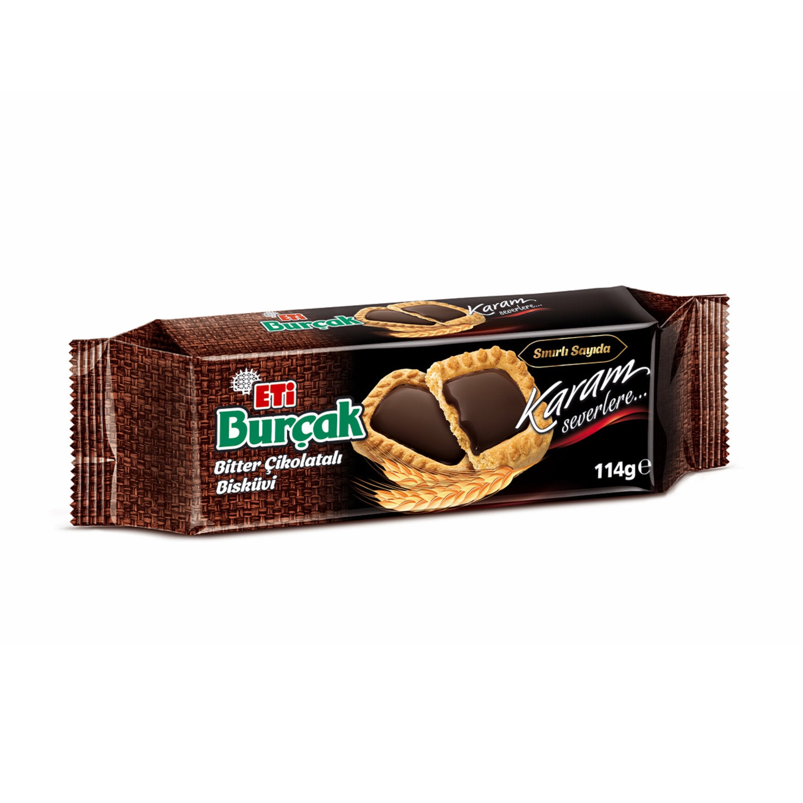 Eti Burcak Dark Chocolate Oat Biscuit blends the hearty taste of whole grain oats with the rich flavor of dark chocolate.