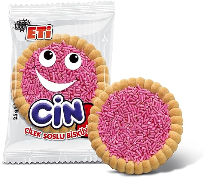 Eti Cin Strawberry Biscuit 25 g x 36 Pieces