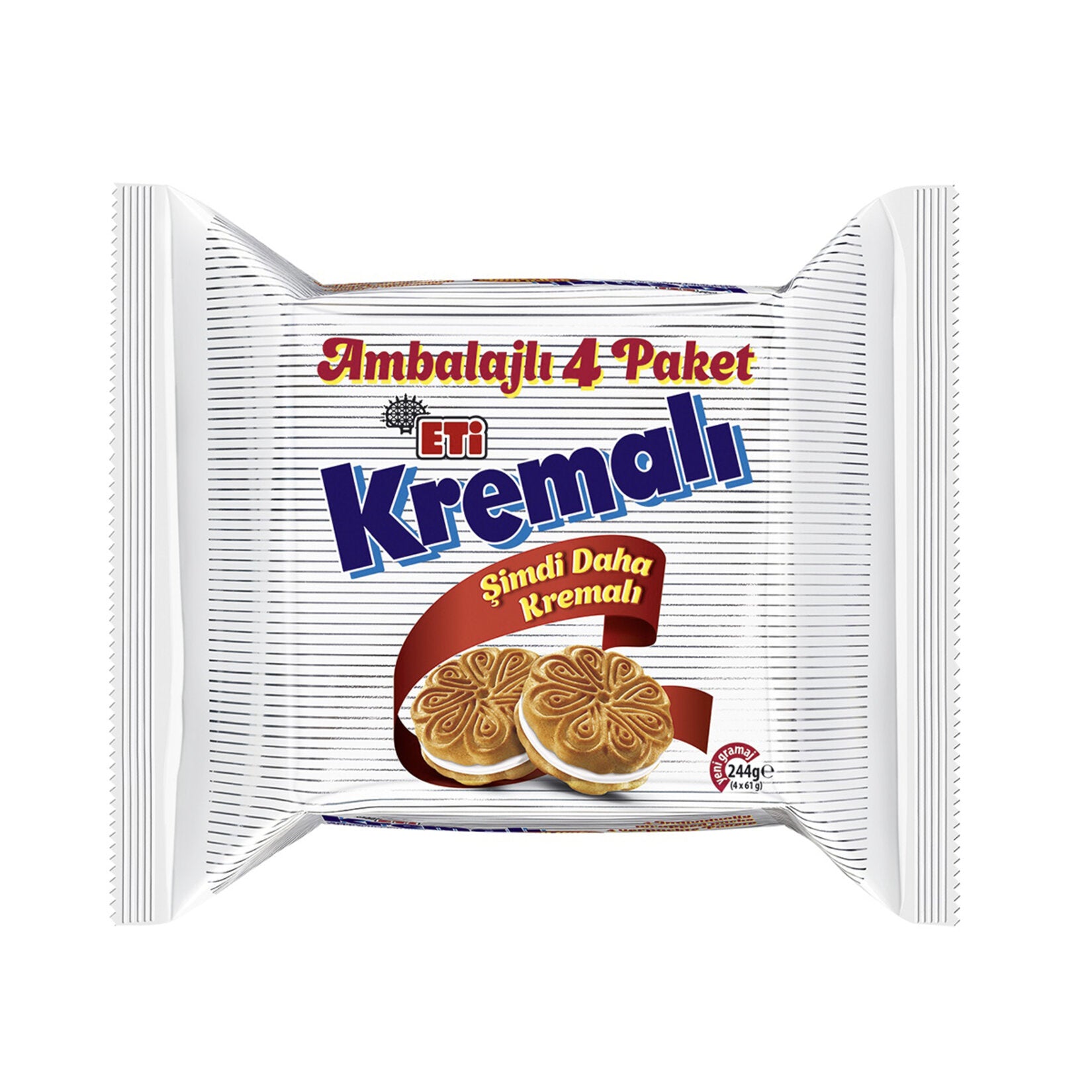 Eti Cream Biscuit is a classic Turkish treat that brings together two crispy biscuits with a smooth, creamy filling.