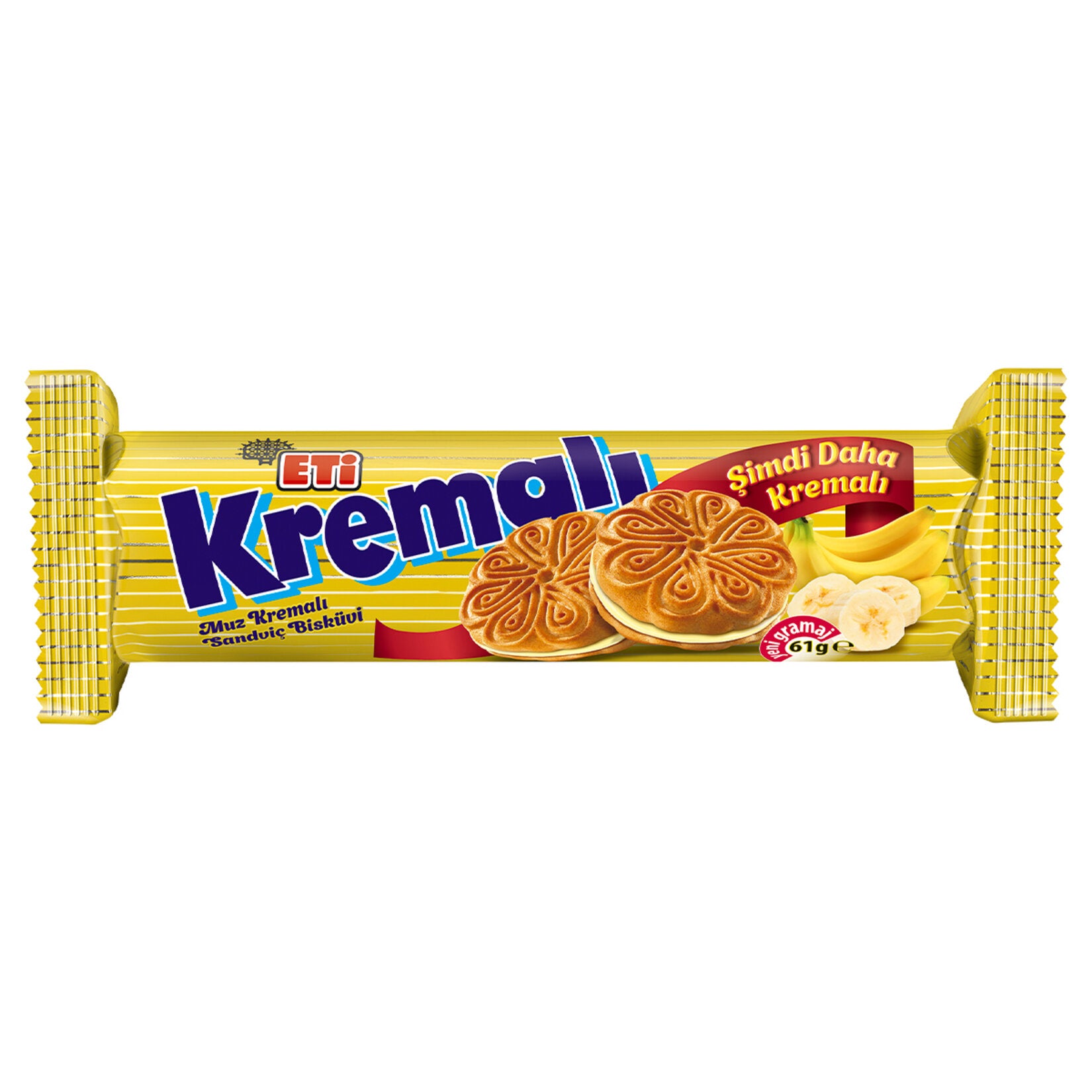 Eti Cream Biscuit Banana Flavor brings the delightful taste of Türkiye’s favorite snack to your pantry.