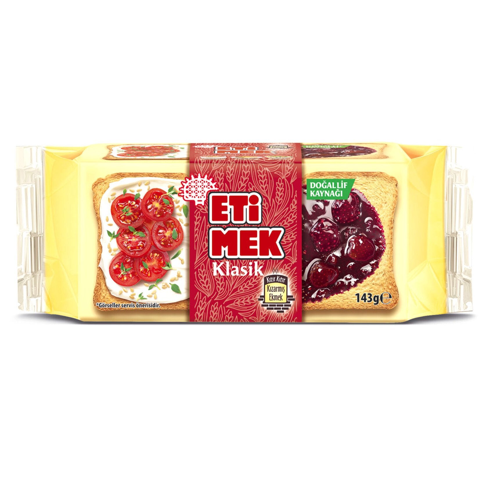 Eti Etimek Classic Toasted Bread 143g front packaging