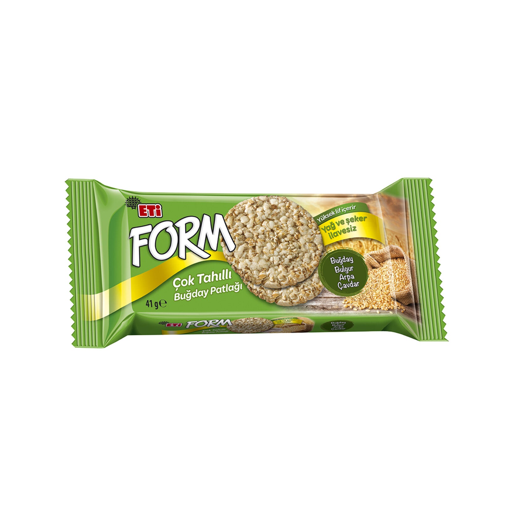 Eti Form Multigrain Wheat Puffed Snack front packaging