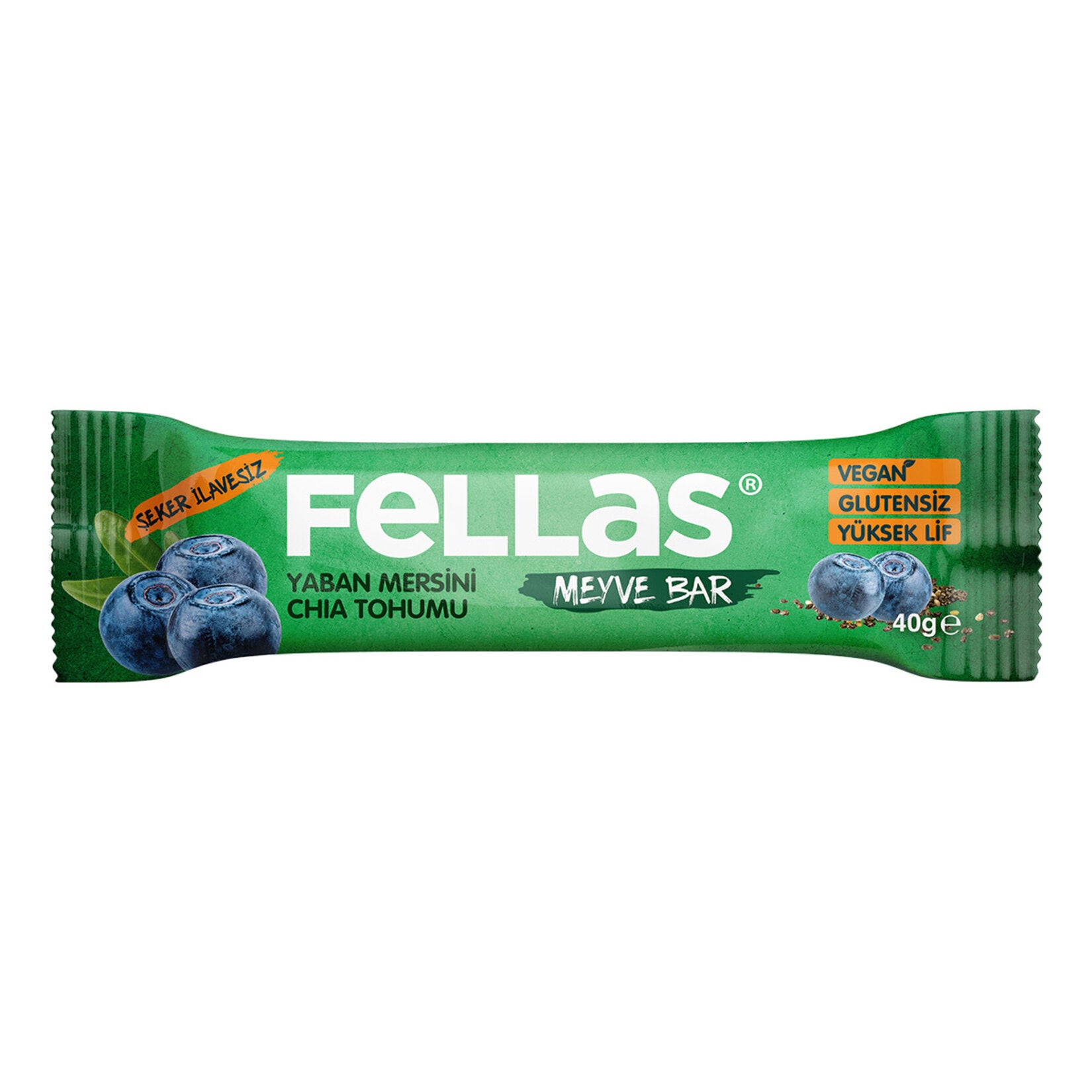 Discover the naturally delicious taste of the Fellas Chia and Blueberry Fruit Bar, a wholesome snack