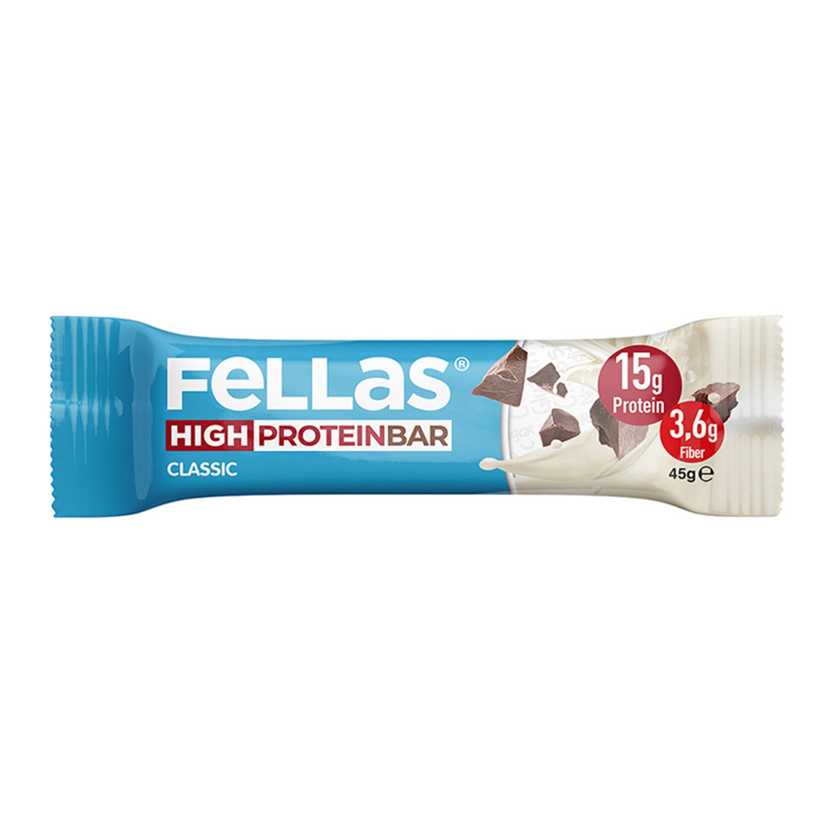 Fellas High Protein Bar Plain is a smart snack choice packed with natural ingredients and a clean protein blend.