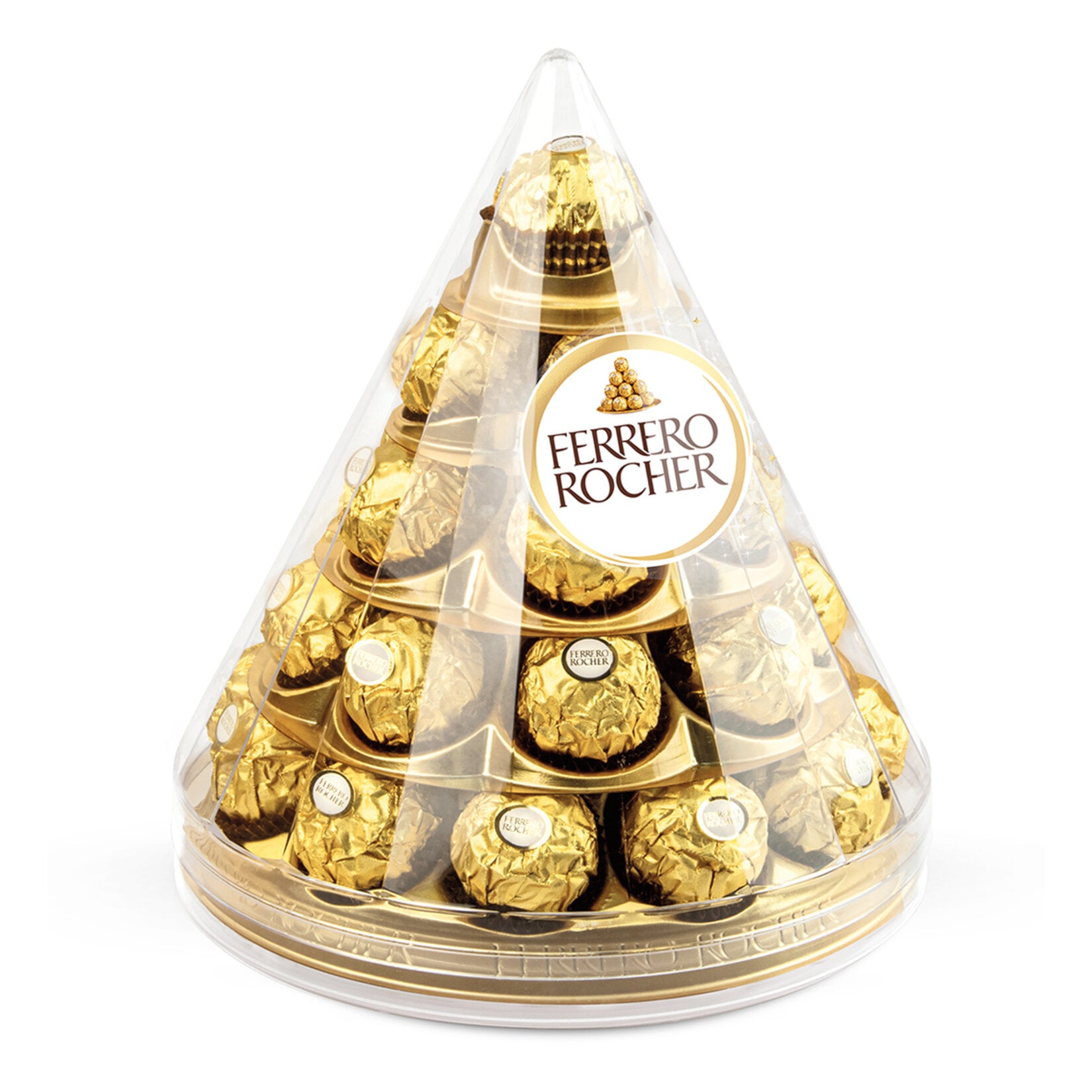 Ferrero Rocher T28 Chocolate offers a luxurious blend of creamy chocolate, crispy wafer, and whole hazelnuts, all wrapped in a golden shell.