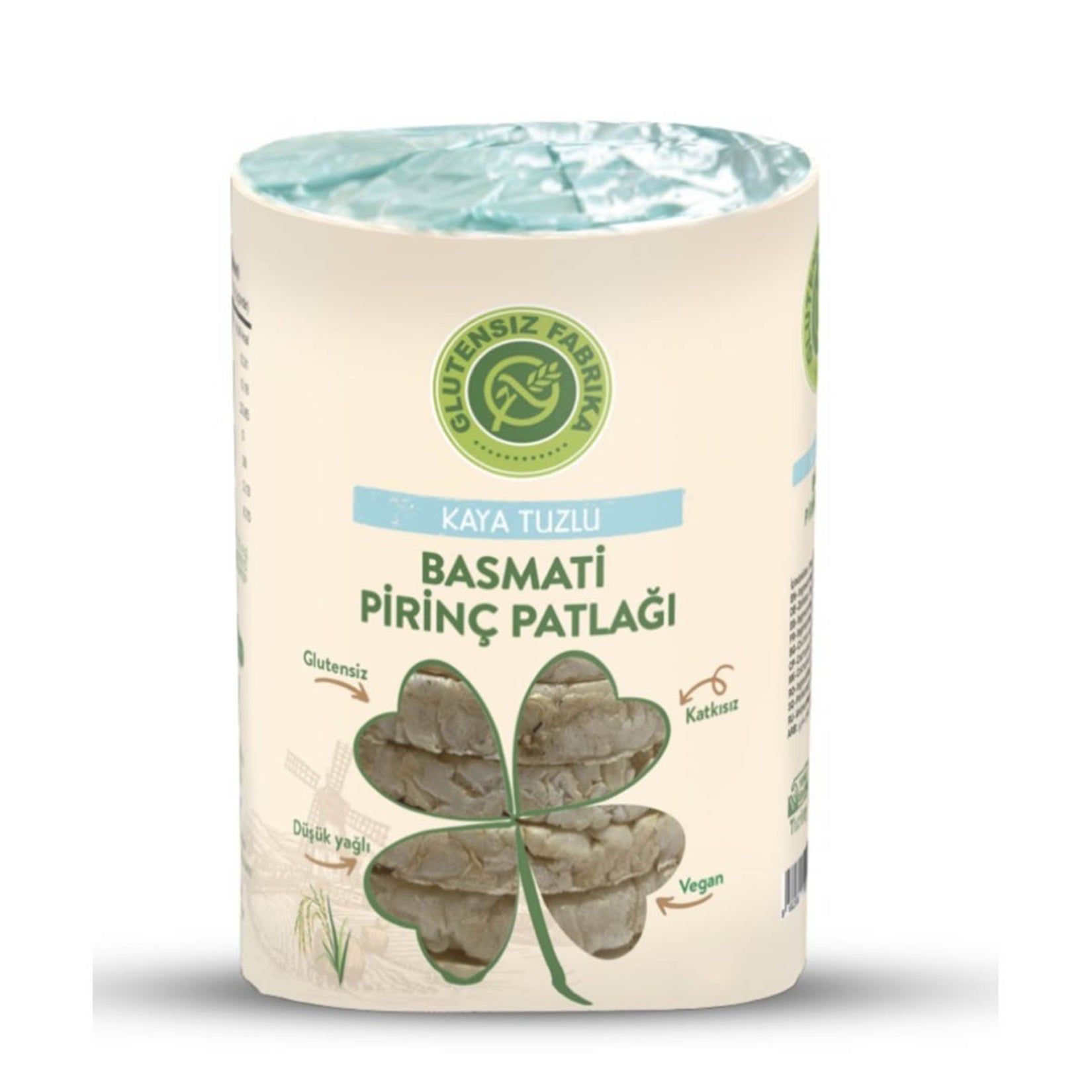 Discover a light and satisfying snack with the Glutensiz Fabrika Himalayan Salted Basmati Rice Cake.