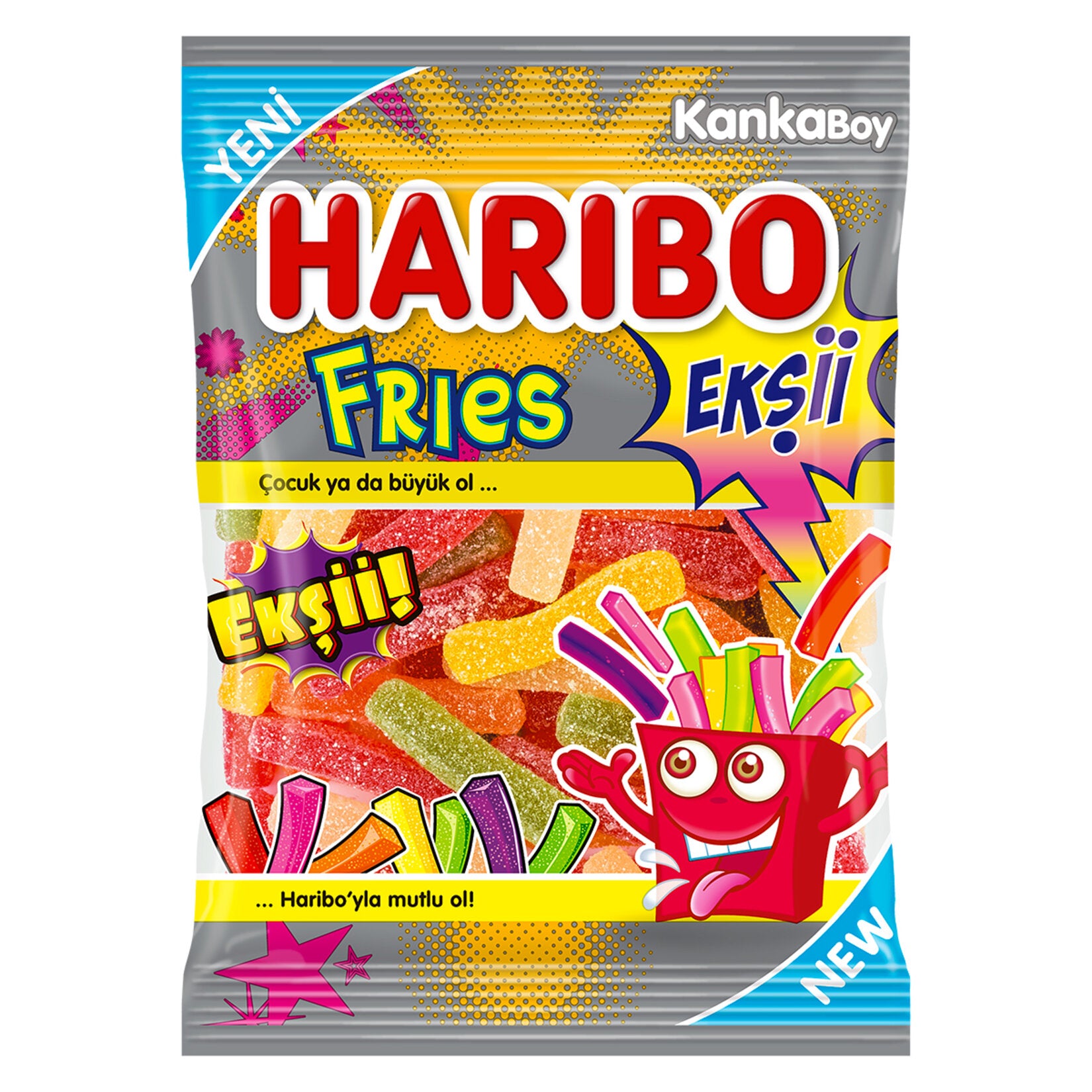 Bring a burst of fruity fizz to your snack time with Haribo Fizz Fries!