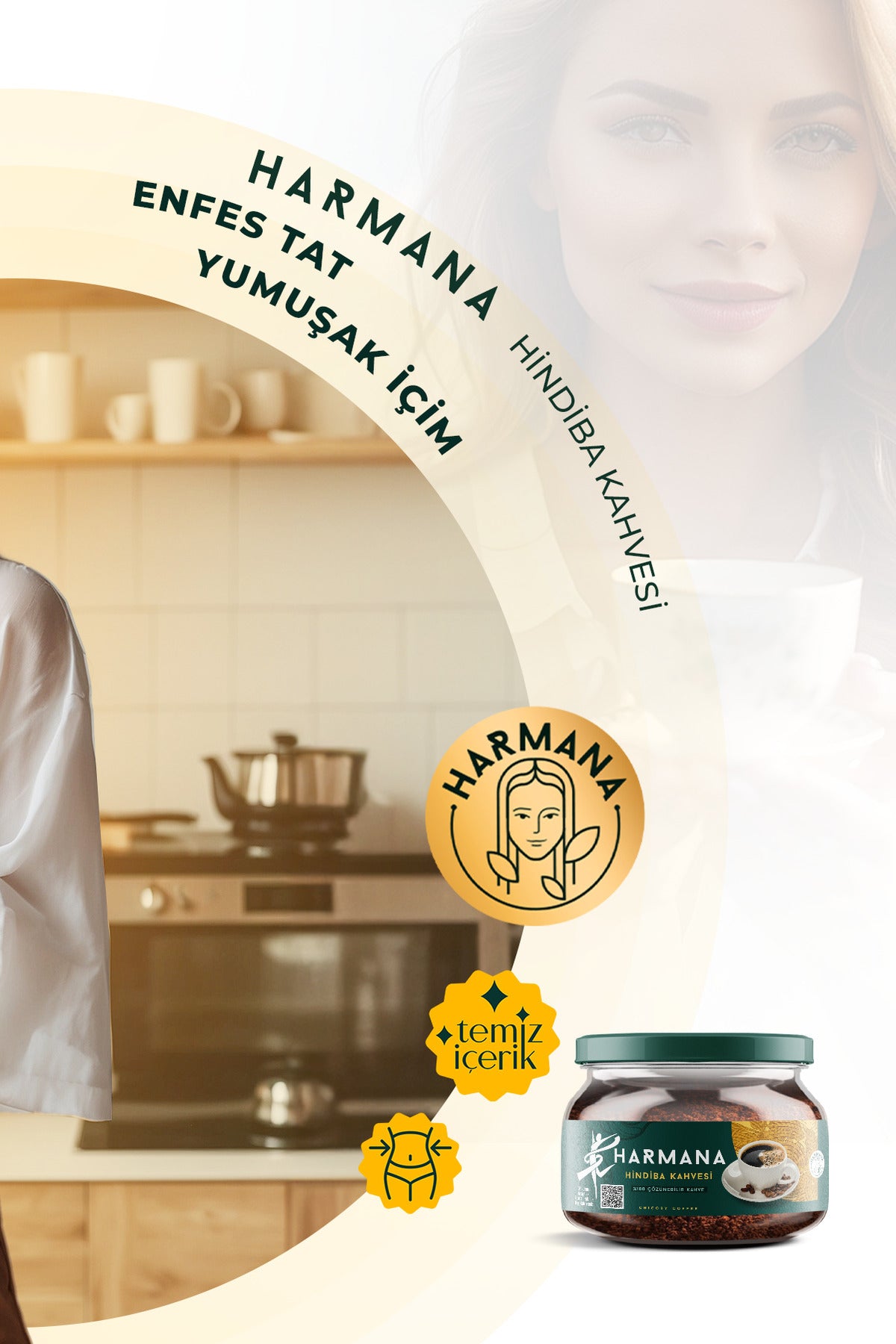 HARMANA Hindiba Kahvesi Instant Chicory Coffee 5.2 oz (150 g)
