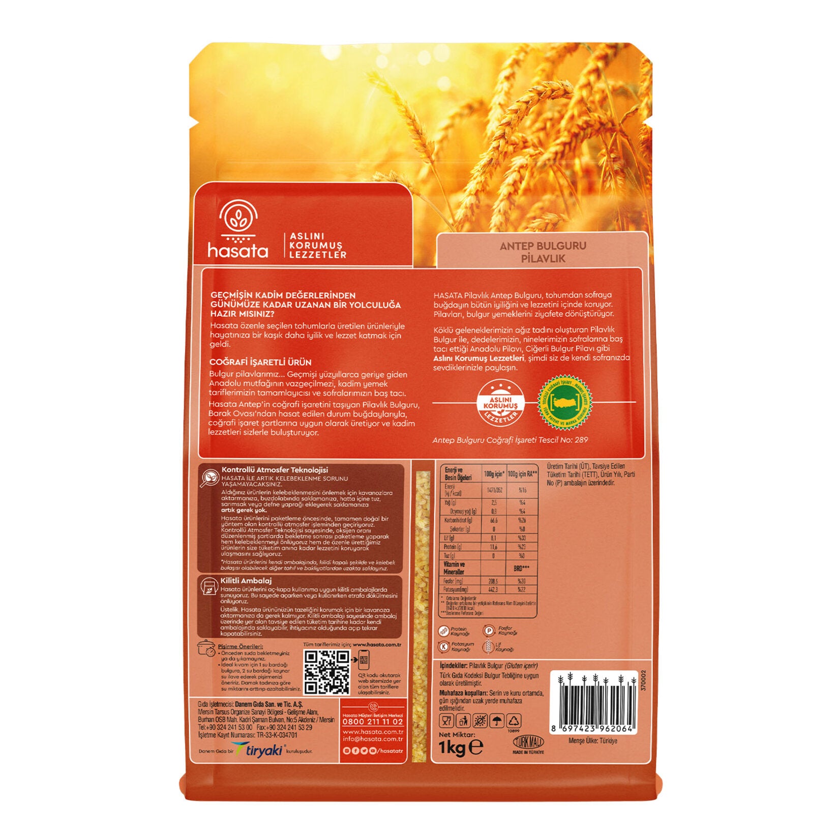 Hasata Pilavlik Antep Bulgur brings the rich culinary tradition of southeastern Türkiye to your kitchen.