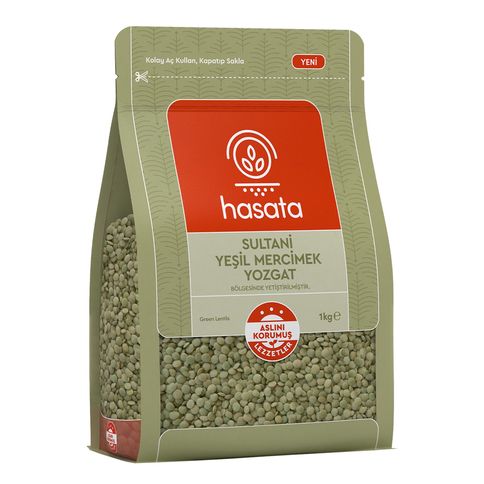 Hasata Yozgat Sultani Green Lentils are grown in the fertile lands of Yozgat, Türkiye.