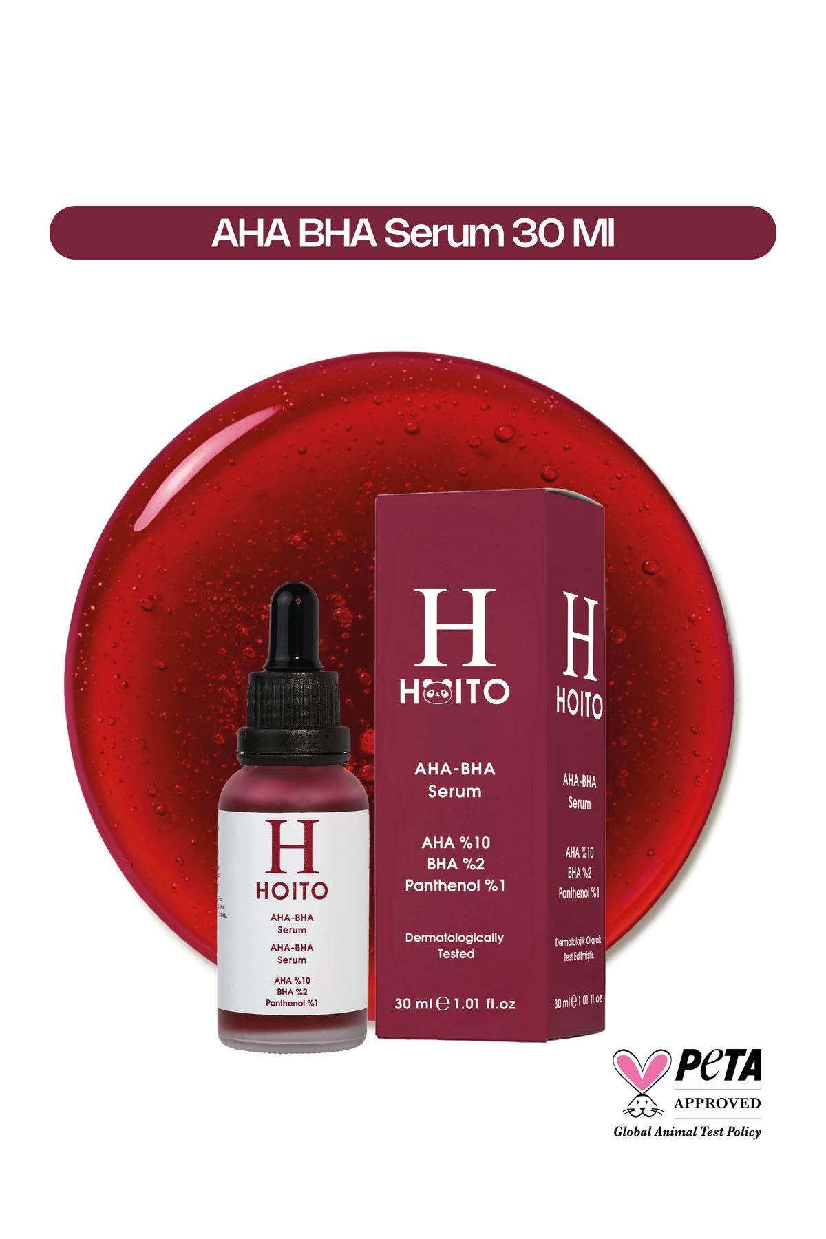 Hoito AHA 10% + BHA 2% Revitalizing Red Peeling Serum is a powerful exfoliating treatment designed to support a smoother, brighter, and more even-looking complexion.