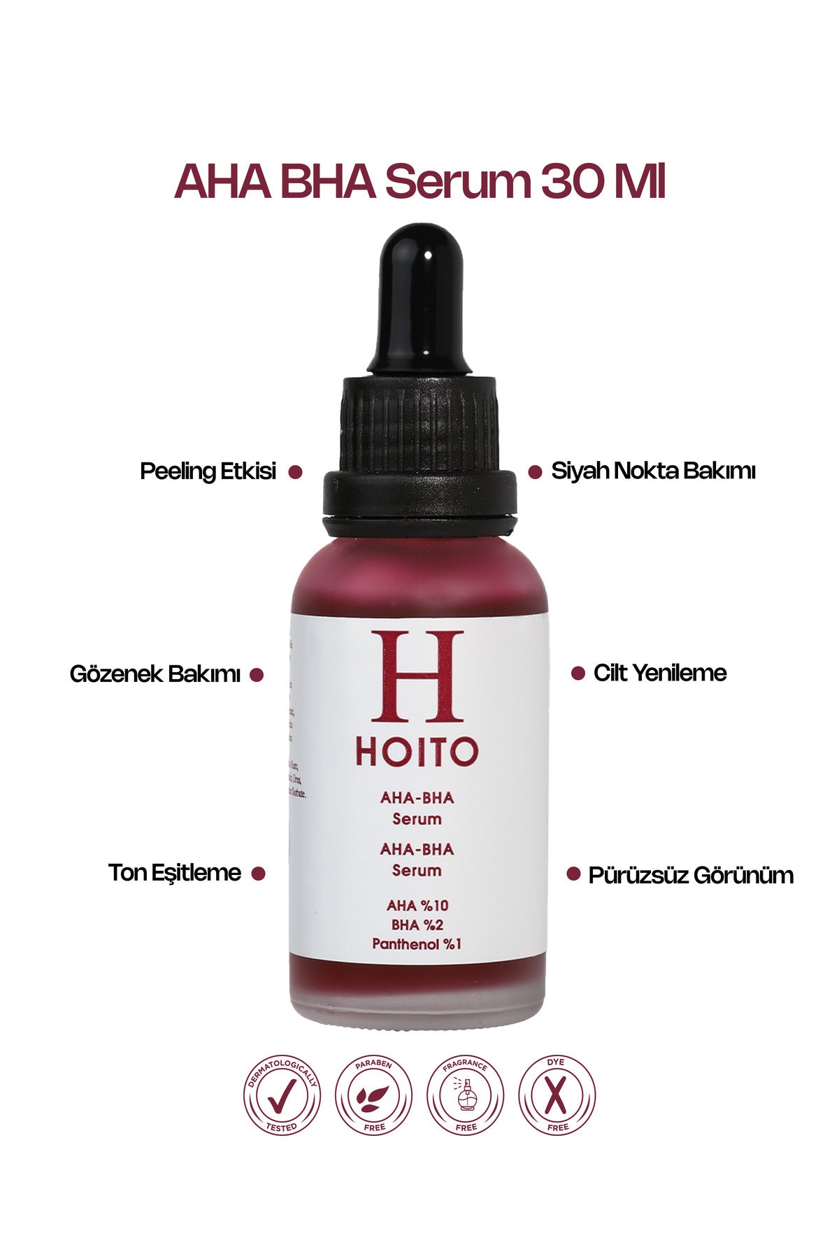 Hoito AHA 10% + BHA 2% Revitalizing Red Peeling Serum is a powerful exfoliating treatment designed to support a smoother, brighter, and more even-looking complexion.