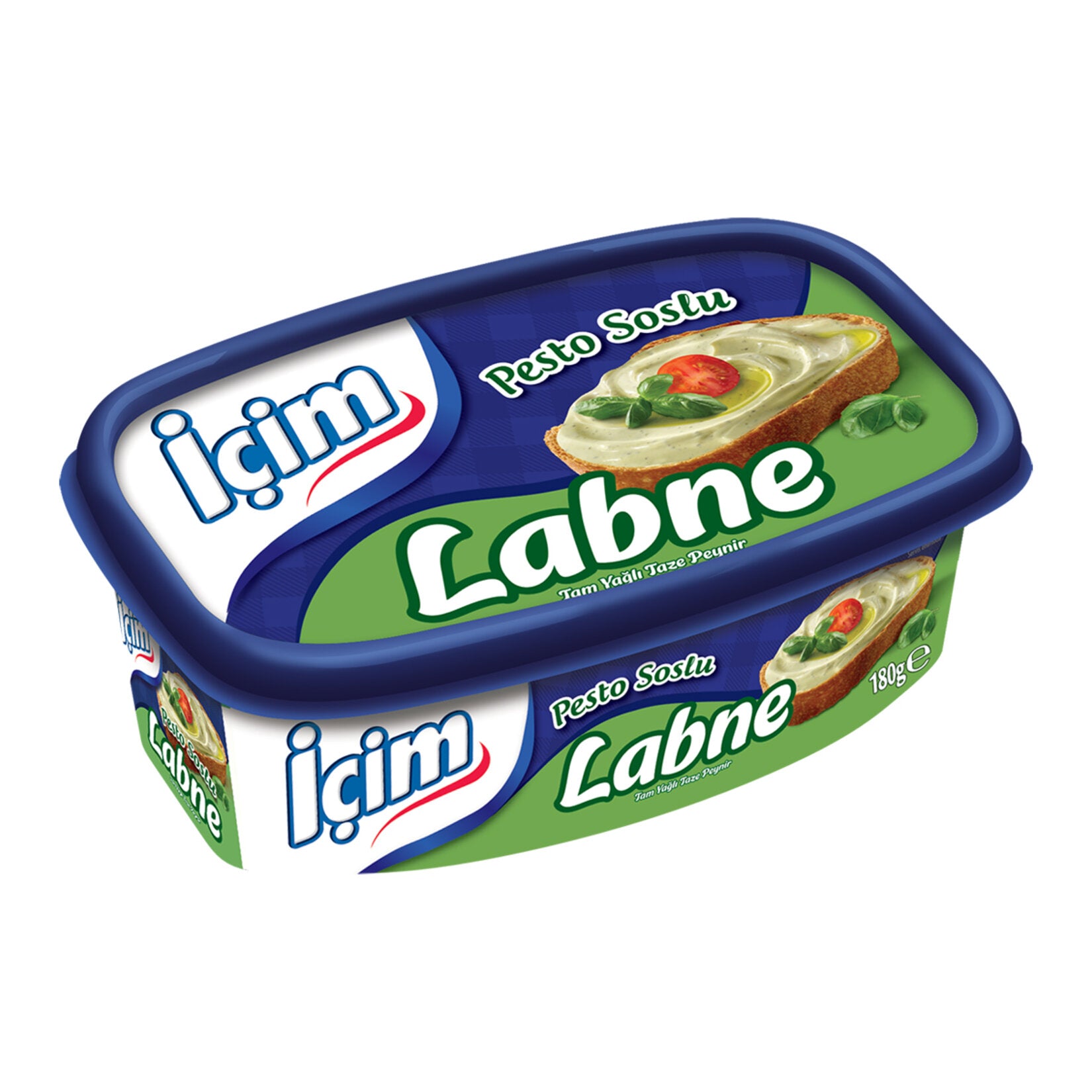 Icim Pesto Sauce Labneh Cream Cheese brings together the smooth texture of traditional Turkish labneh with the fresh taste of basil pesto.