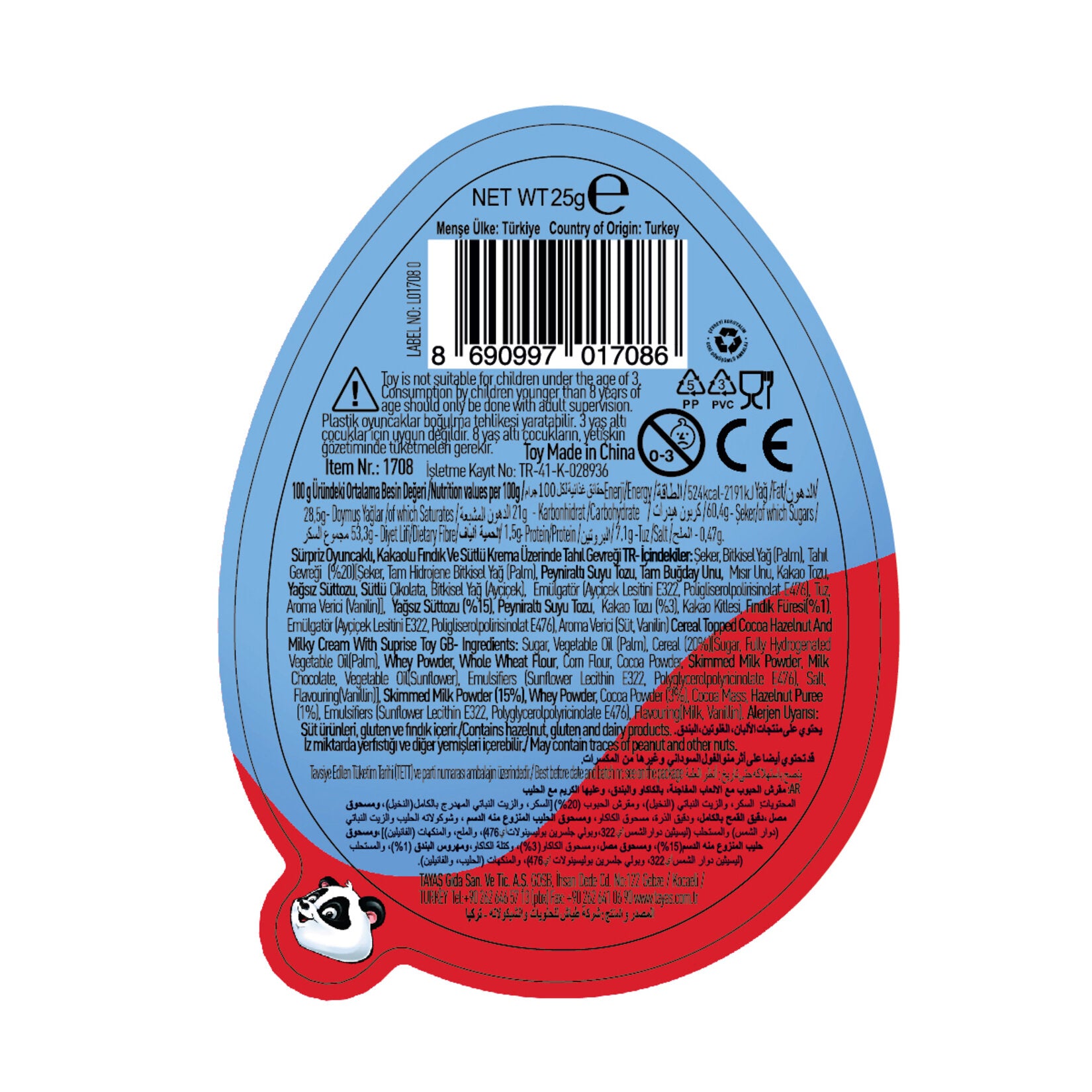 Bring joy and sweetness together with the Jimmy Toy Surprise Egg Blue!