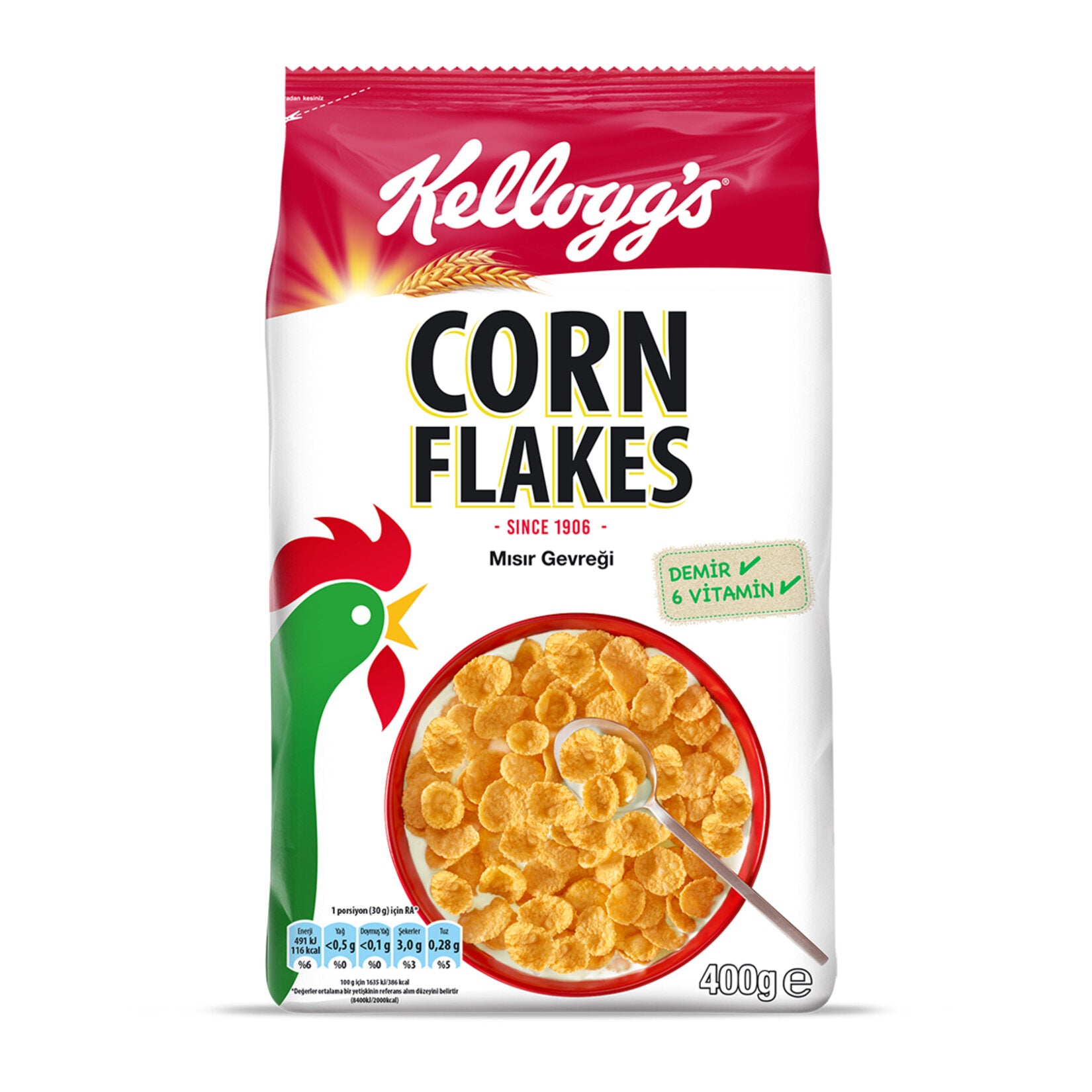 Start your morning with the classic crunch of Kellogg's Corn Flakes Cereal.