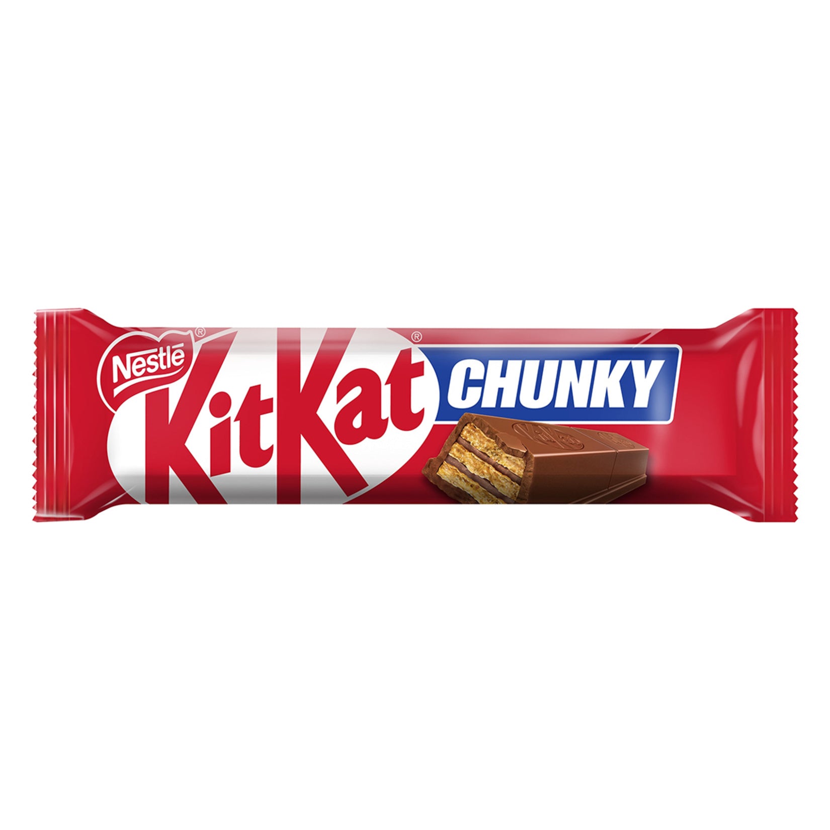 Kitkat Chunky Milk Chocolate Wafer Bar brings you the iconic crispy wafer layered with rich, creamy