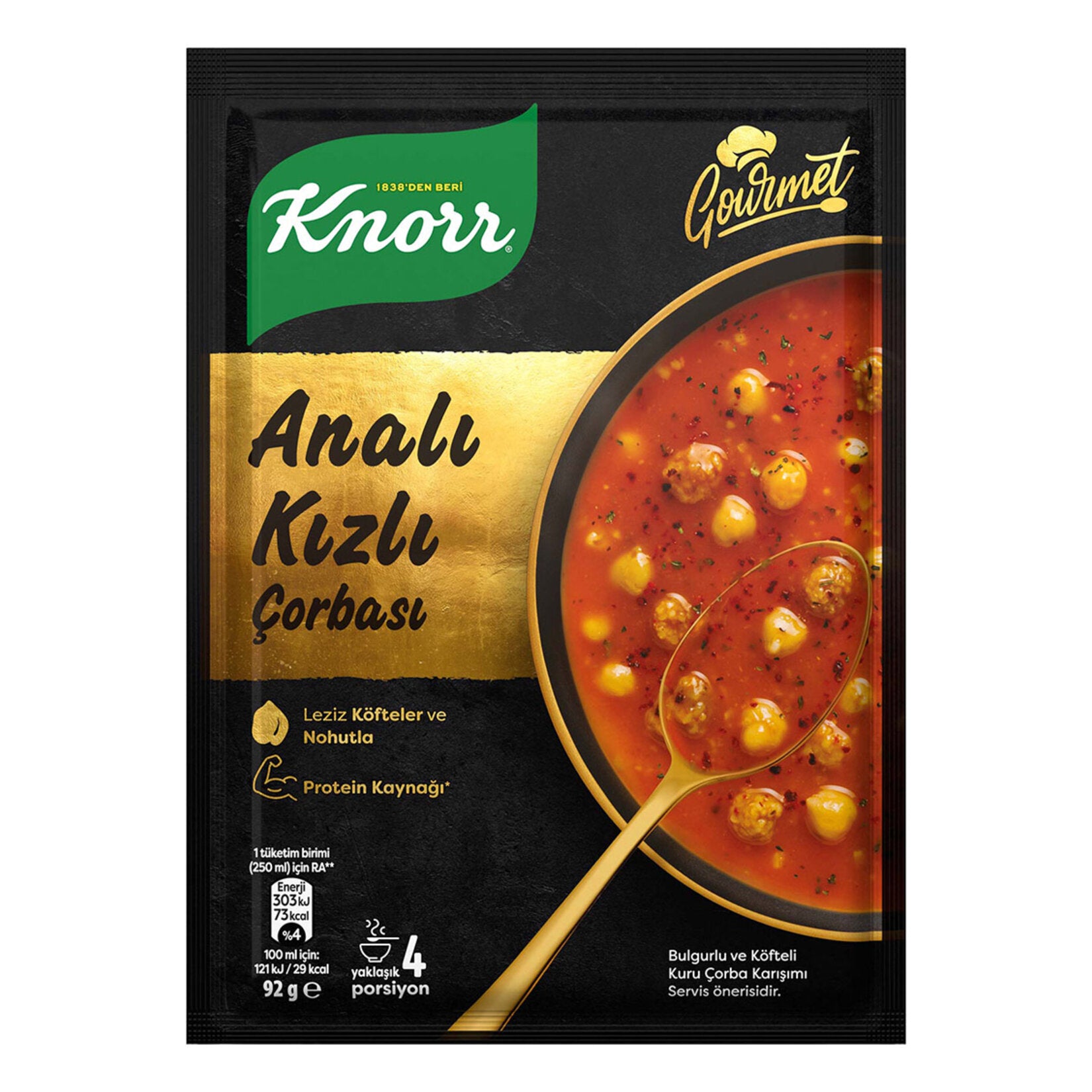 Bring the rich flavors of Turkish home-style cuisine to your table with Knorr Gourmet Anali Kizli Soup.