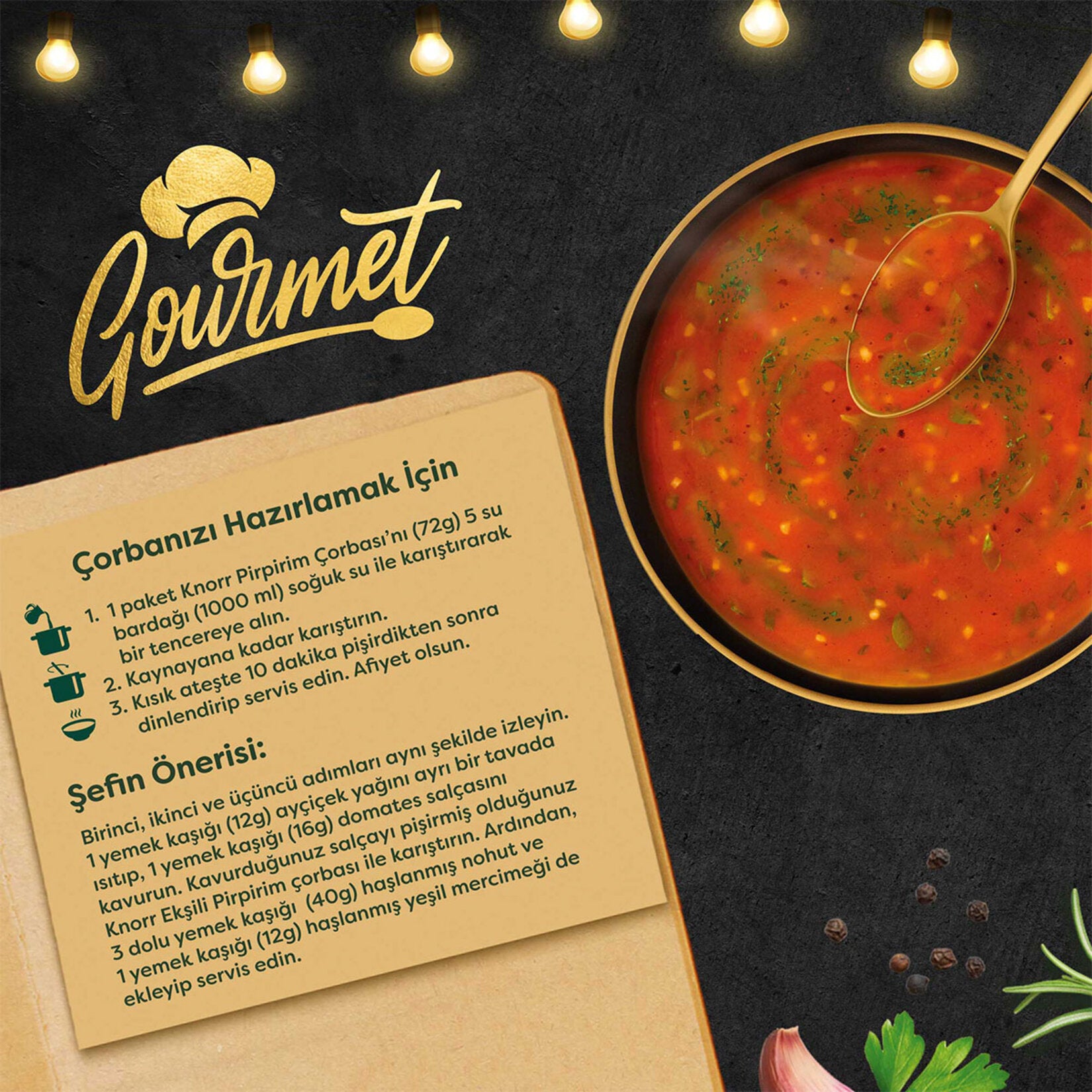 Knorr Gourmet Pirpirim Soup brings a beloved regional flavor from Türkiye to your kitchen in minutes.