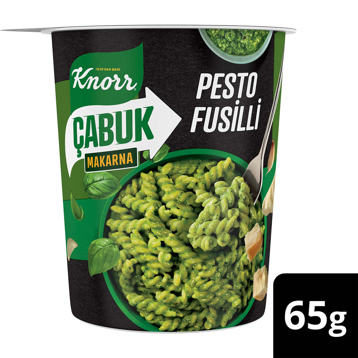 Knorr Pesto Fusilli Cup Pasta brings the taste of Italian-inspired pesto to your table in just minutes.