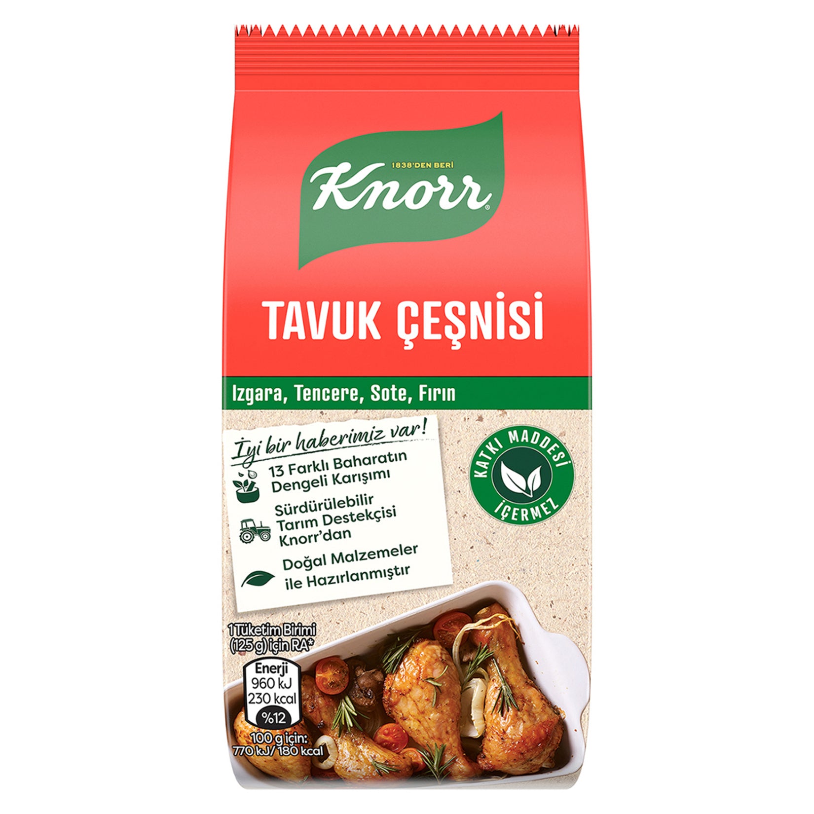 Knorr Tavuk Cesnisi Chicken Seasoning brings the rich, savory taste of Turkish-style chicken dishes straight to your kitchen.