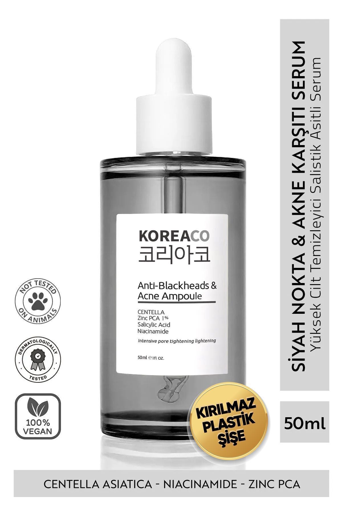 KOREACO Anti-Blackheads Acne Ampoule is a targeted skincare solution formulated to help keep pores clear and support a more balanced-looking complexion.