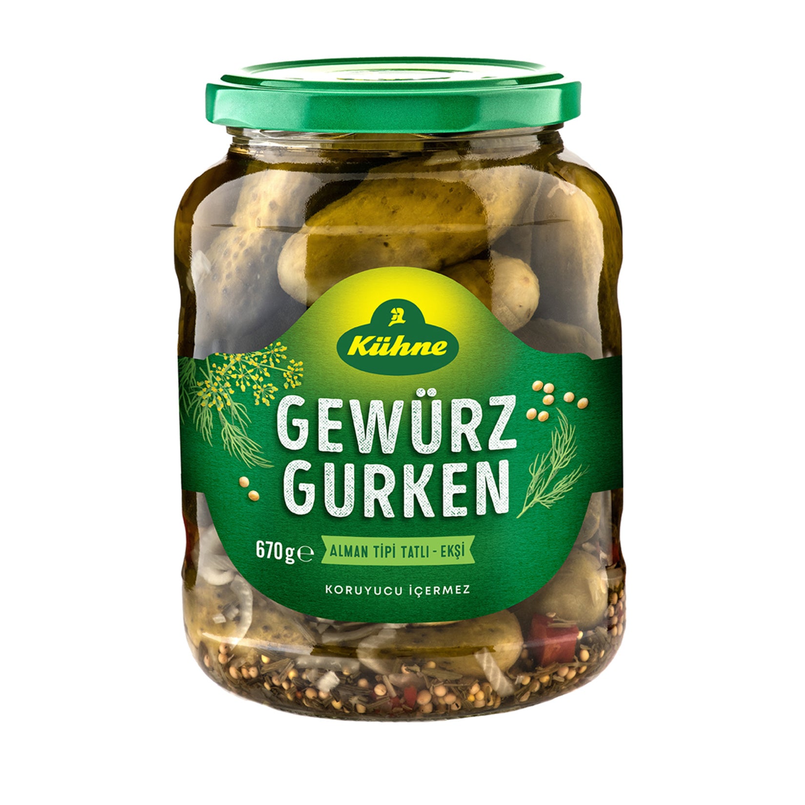 Kühne German Style Pickled Cucumbers bring the crisp, slightly sweet and tangy flavor of traditional European pickles straight to your table.