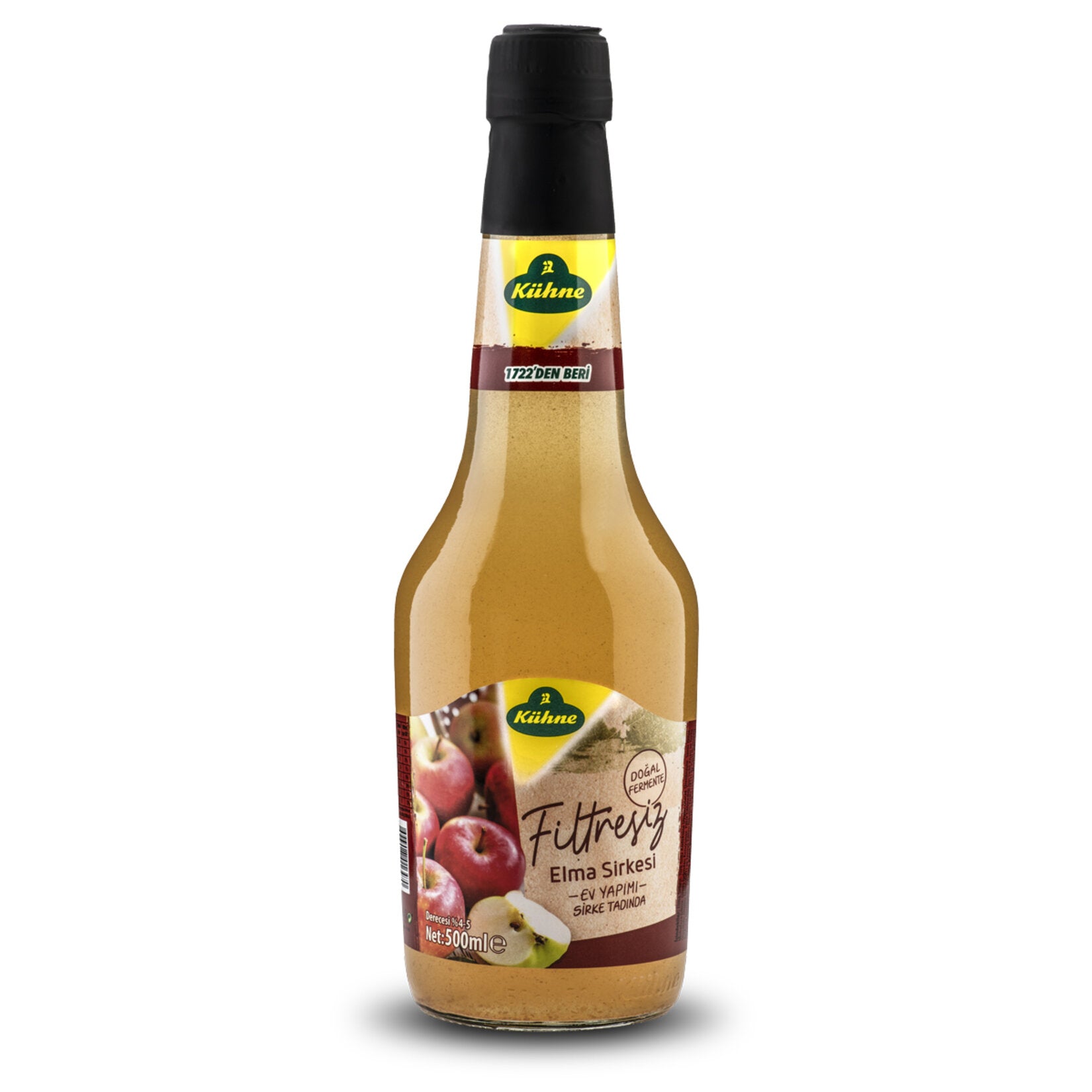 Kühne Filtresiz Elma Sirkesi is a high-quality unfiltered apple vinegar made from carefully selected apples.