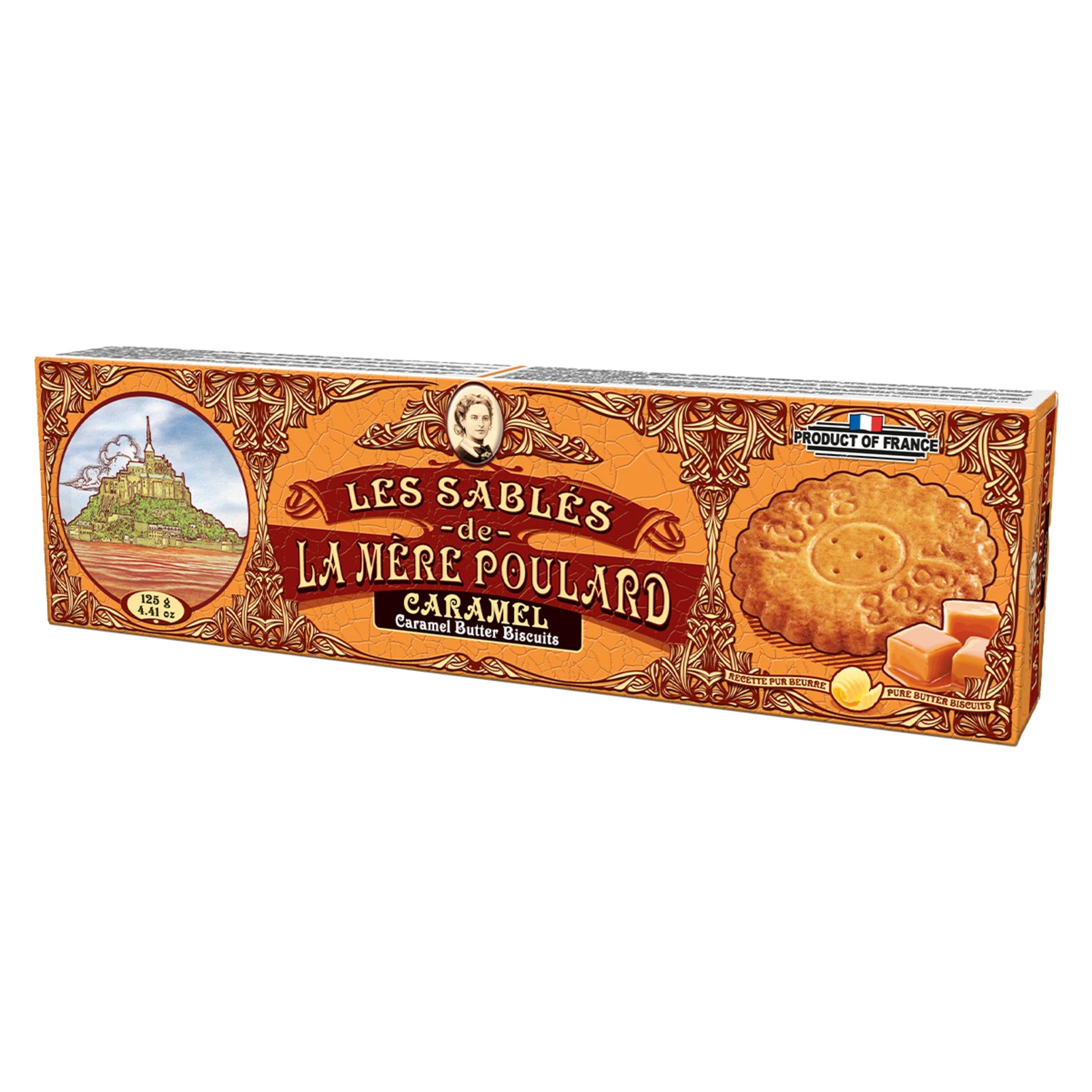 La Mere Poulard Caramel Butter Biscuit brings the rich, traditional flavors of French baking to your snack time.