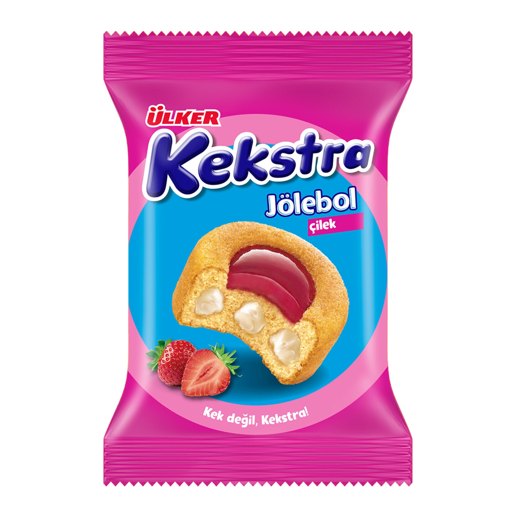 Ülker Kekstra Jölebol Strawberry 35 gr Cake