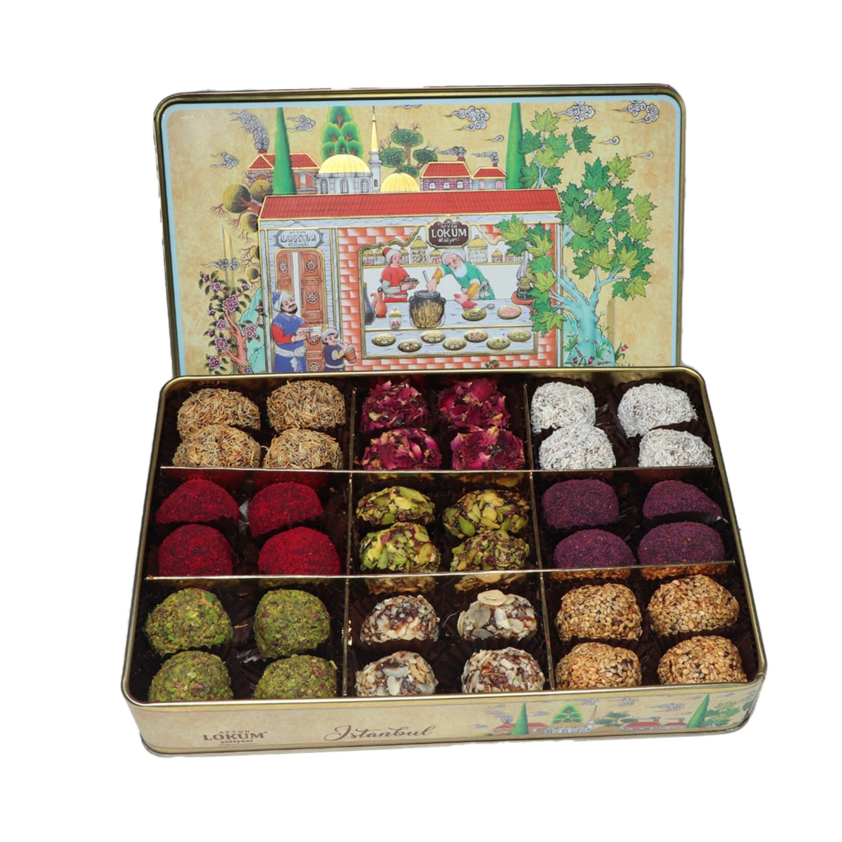 Discover the natural sweetness of Lokum Atolyesi Fig Balls, a delightful Turkish treat made with sun-ripened figs and crafted in small batches for a rich, chewy texture.
