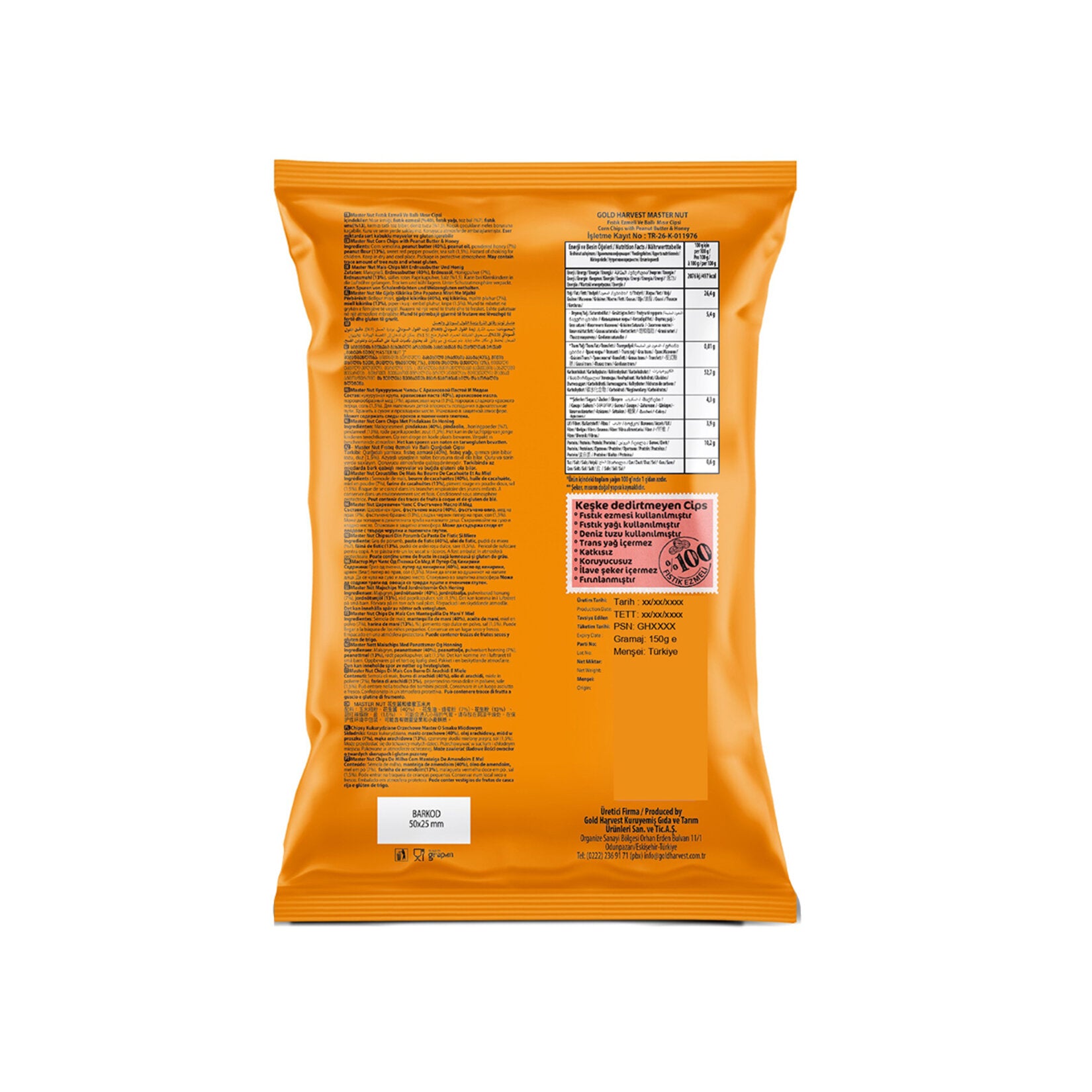 Master Nut Peanut Butter Honey Corn Chips bring a bold, savory-sweet twist to your snack time.