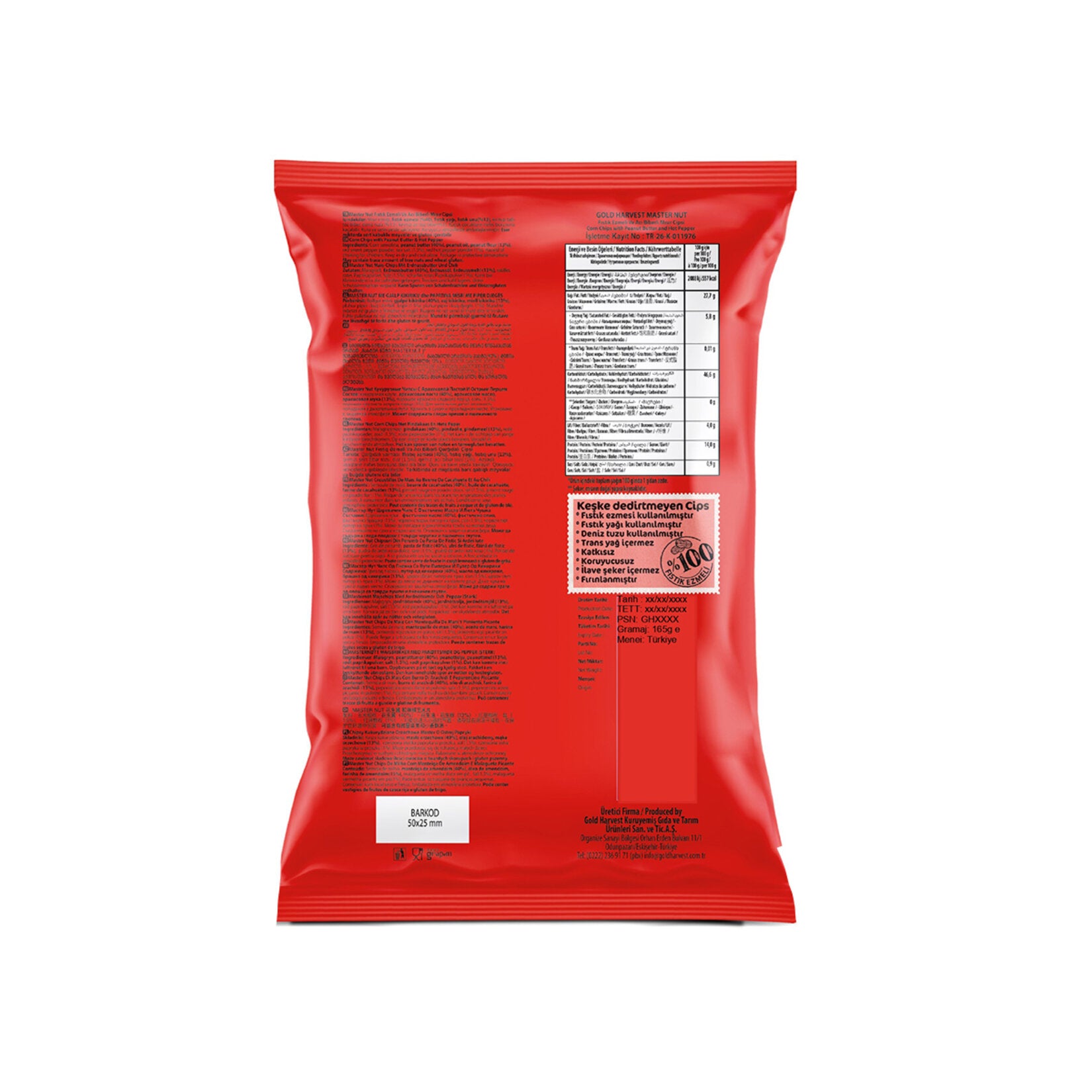 Master Nut Spicy Peanut Butter Corn Chips bring a bold fusion of flavors to your snack time.