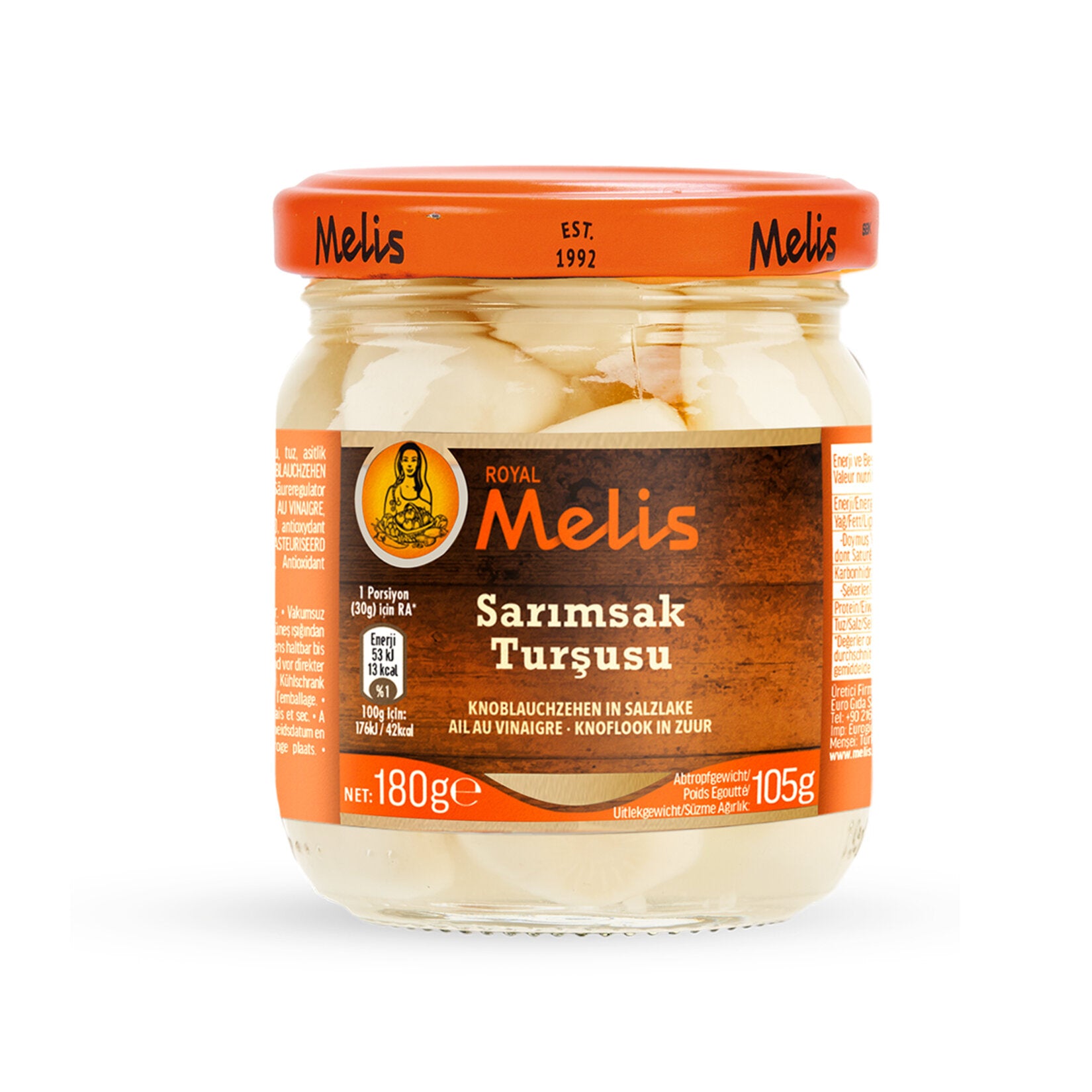 Melis Garlic Pickles bring the bold, tangy flavor of traditional Turkish-style pickling straight to your table.