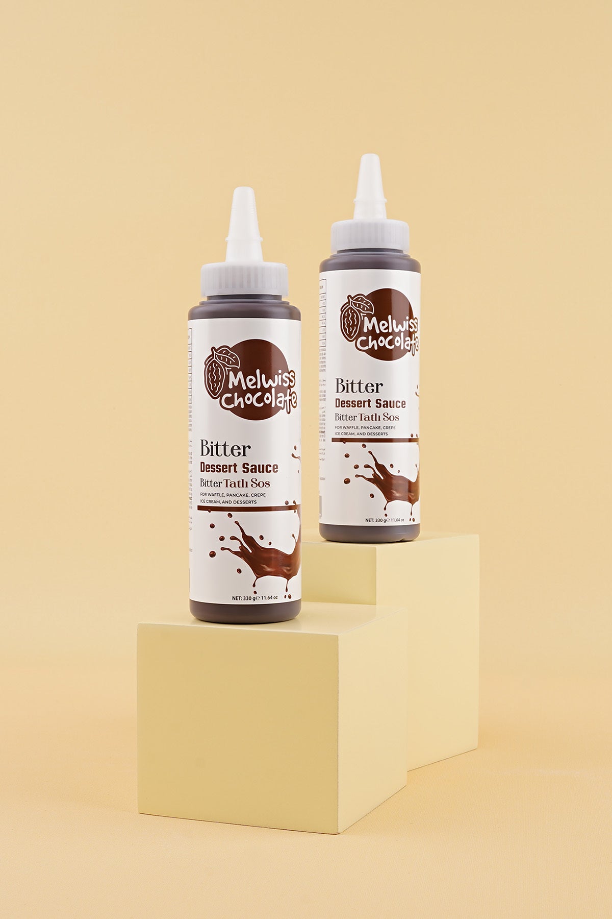 Meet your new favorite dessert topping: Melwiss Chocolate Dark Sweet Sauce.