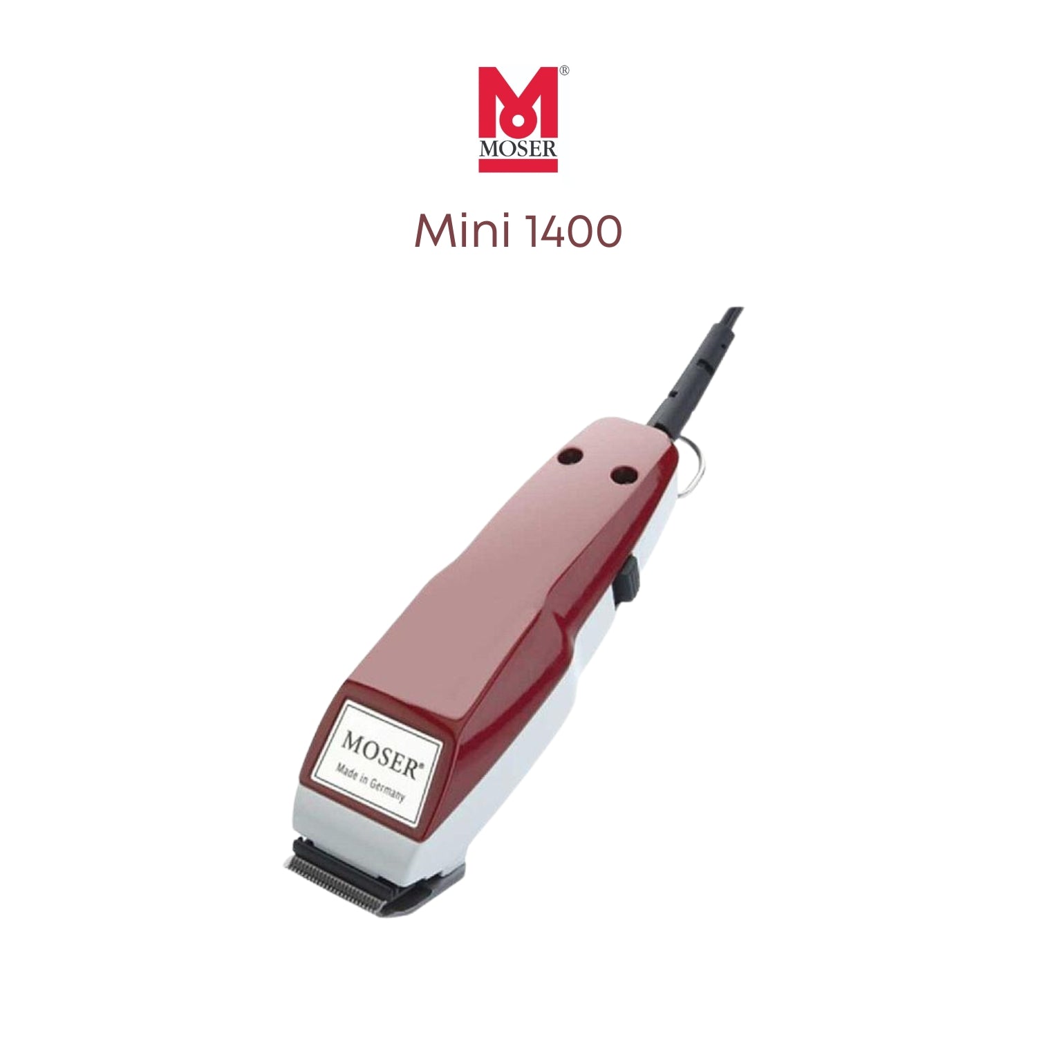 Moser 1400 Mini Hair Clipper Professional Barber Classic Corded Red