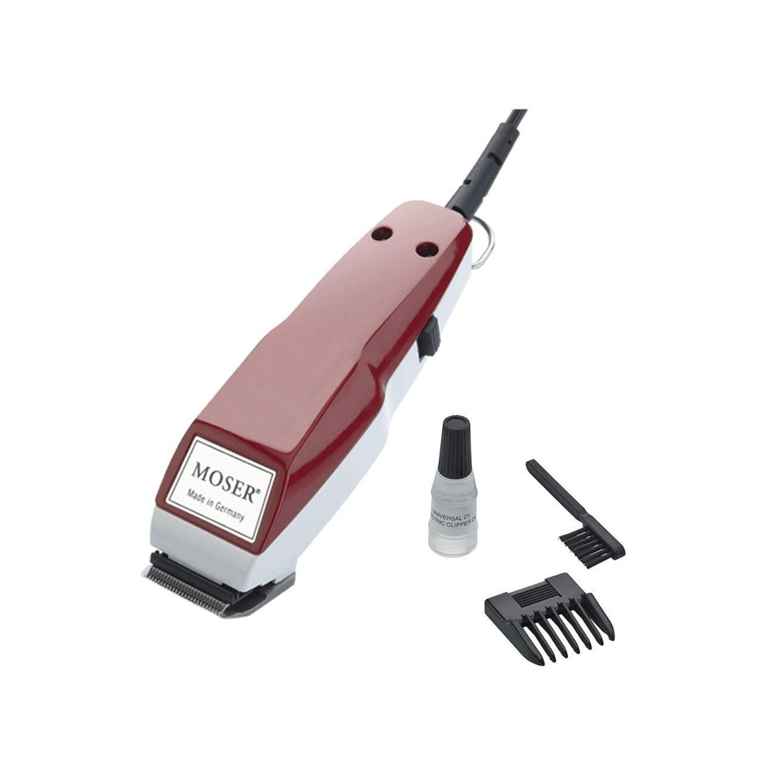 Moser 1400 Mini Hair Clipper Professional Barber Classic Corded Red