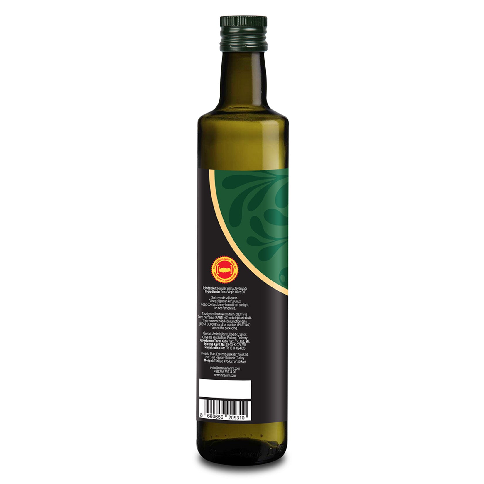 Experience the rich, smooth taste of Nermin Hanım Zeytinliği Early Harvest Cold Press Olive Oil, crafted with care in Türkiye.