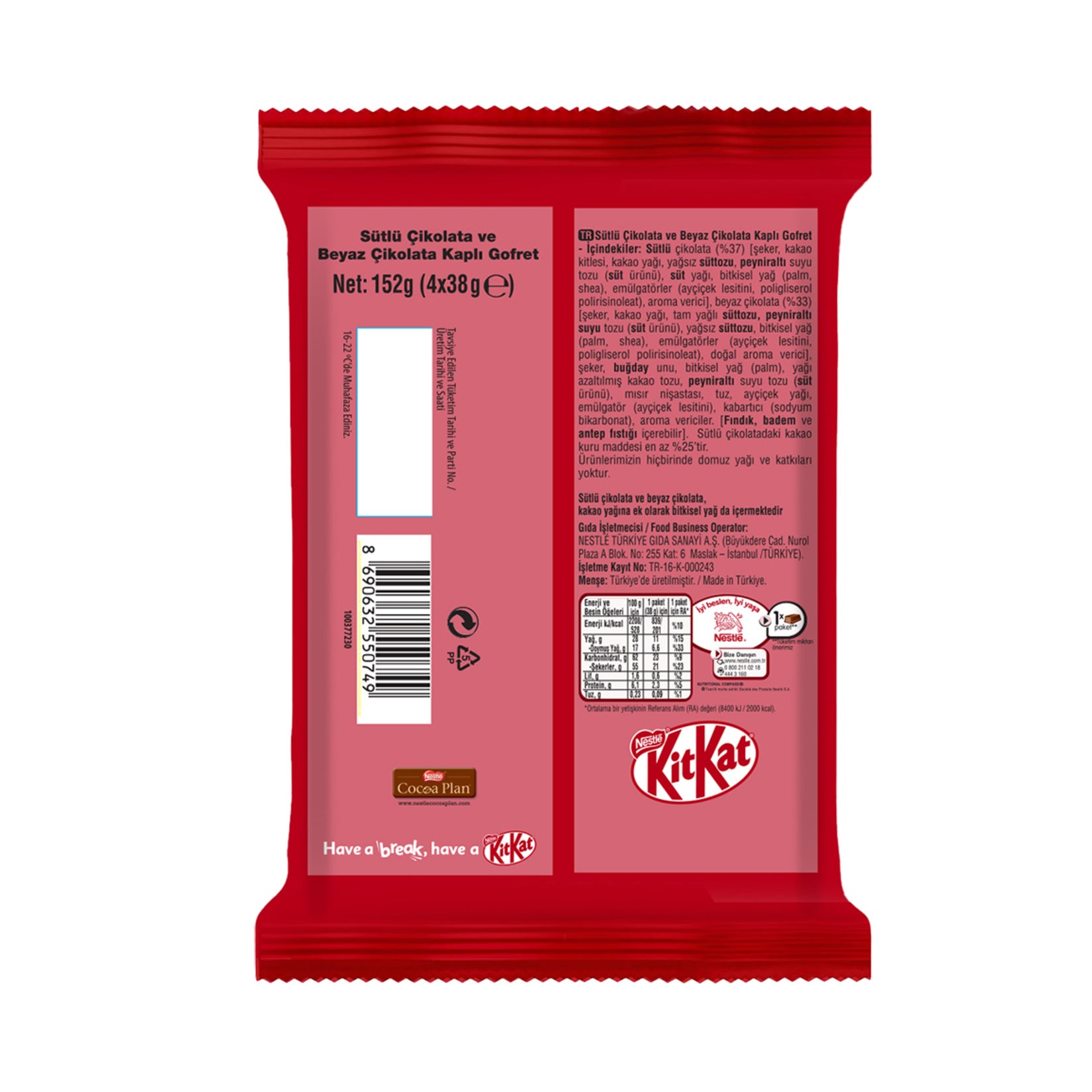 Enjoy two layers of chocolate in one satisfying bar with Nestle KitKat Chunky Milk & White Chocolate Wafer.